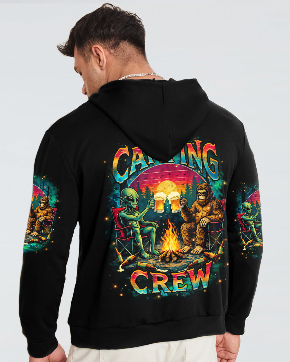CAMPING CREW ALIEN BIGFOOT  ALL OVER PRINT - TLHN0604263