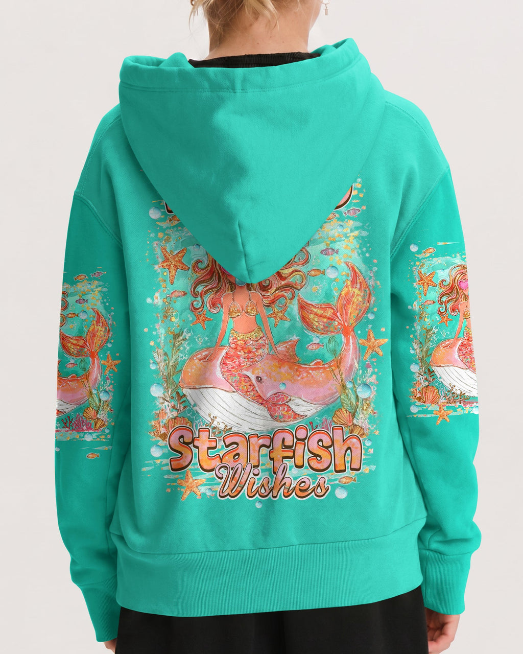 MERMAID KISSES STARFISH WISHES KIDS ALL OVER PRINT - TLHN0806261