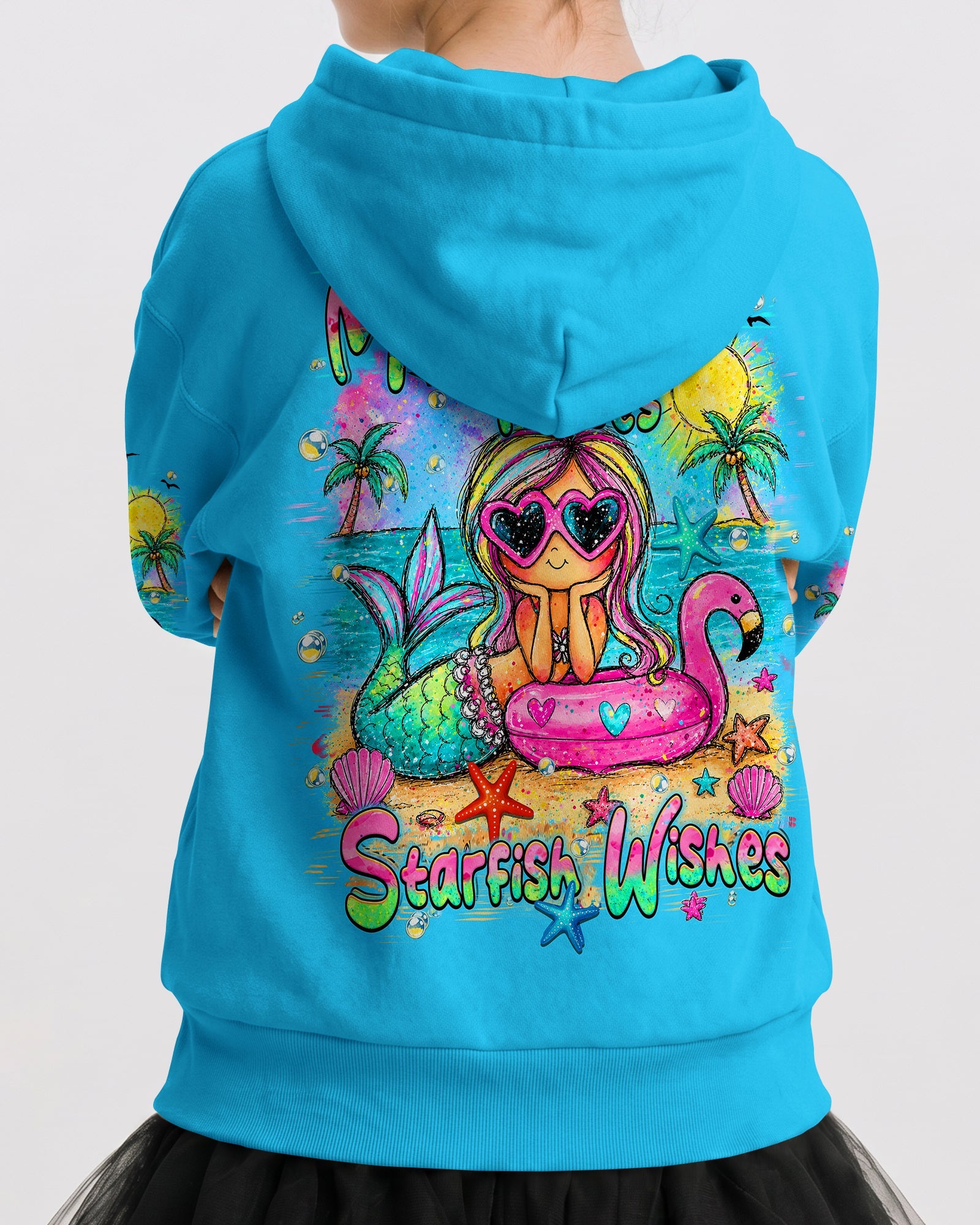 MERMAID KISSES STARFISH WISHES KIDS ALL OVER PRINT  - TLHN2505261