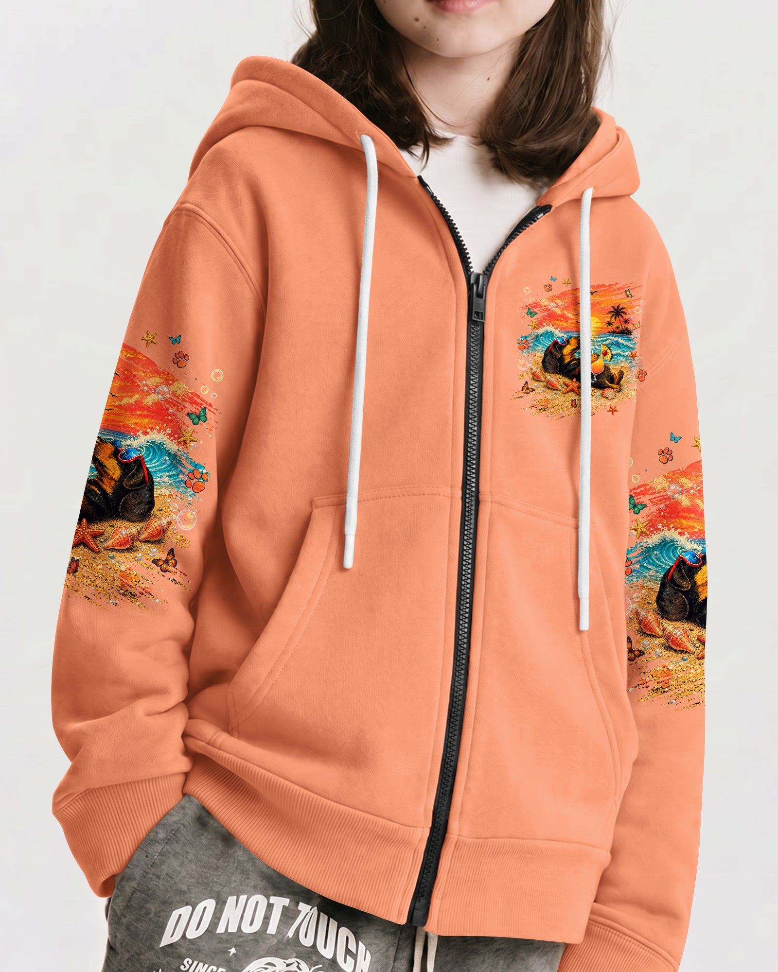 SANDY PAWS AND SALTY KISSES DACHSHUND DOG KIDS ALL OVER PRINT - TLNT2205264