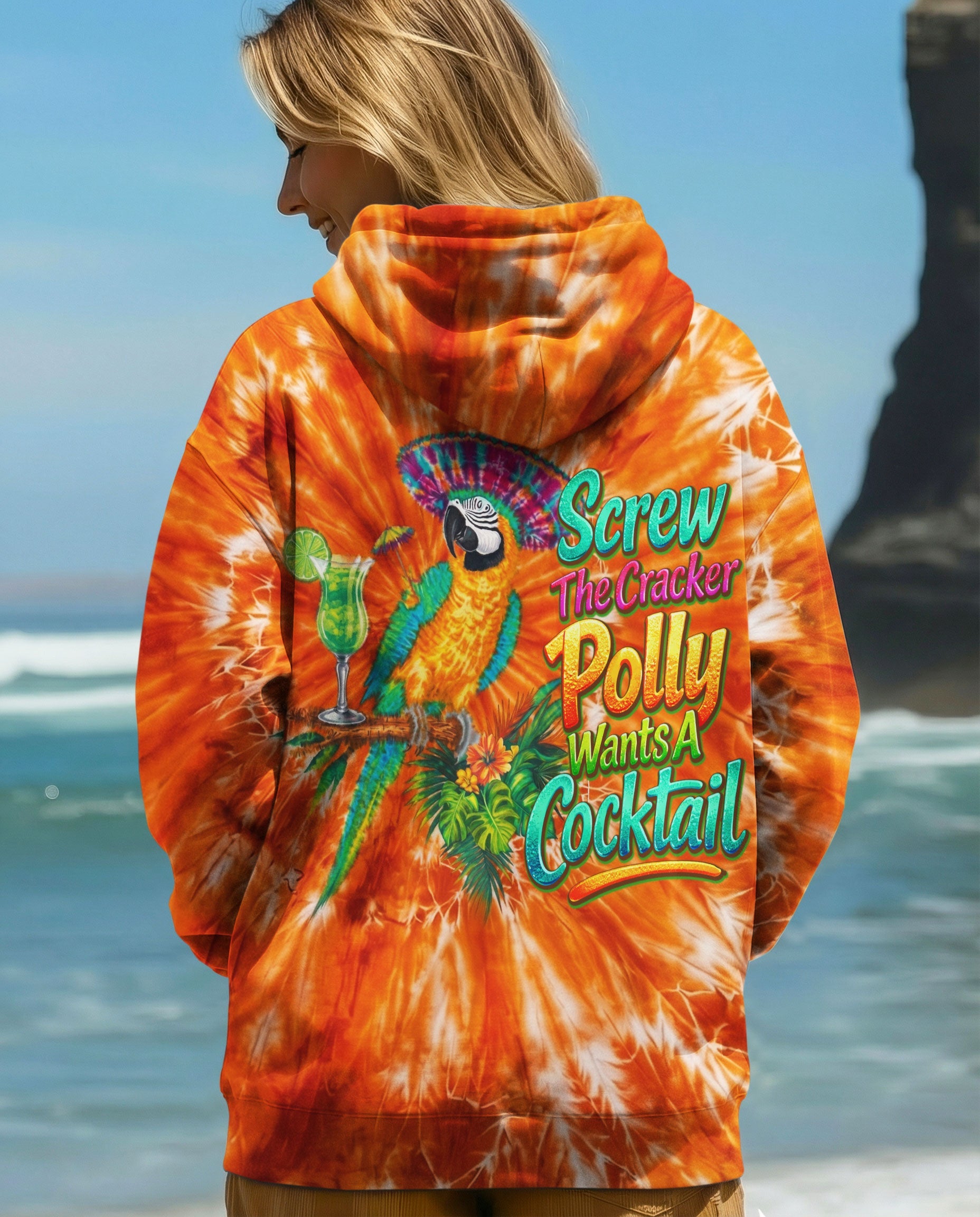 POLLY WANTS A COCKTAIL PARROT ALL OVER PRINT  - TLNO1404262