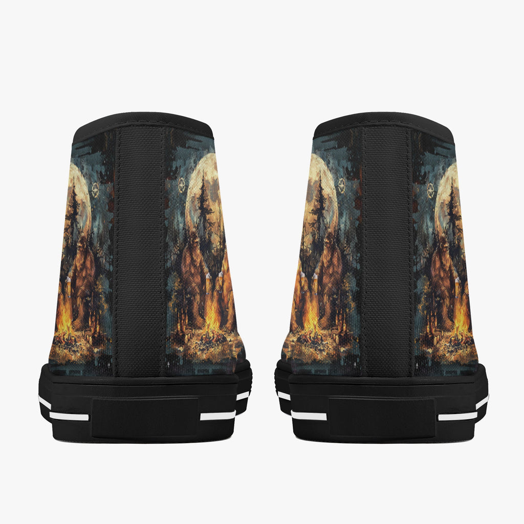 MAKING MEMORIES ONE CAMPFIRE AT A TIME BIGFOOT HIGH TOP CANVAS SHOES - TLNO2409245 jet