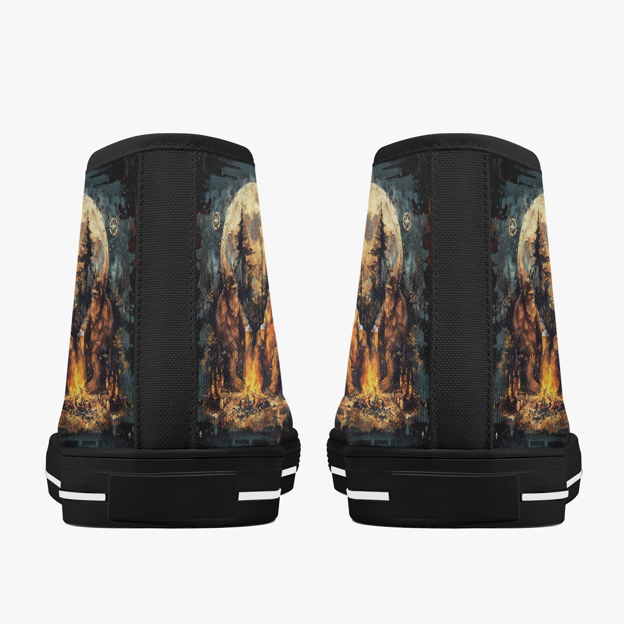 MAKING MEMORIES ONE CAMPFIRE AT A TIME BIGFOOT HIGH TOP CANVAS SHOES - TLNO2409245 jet
