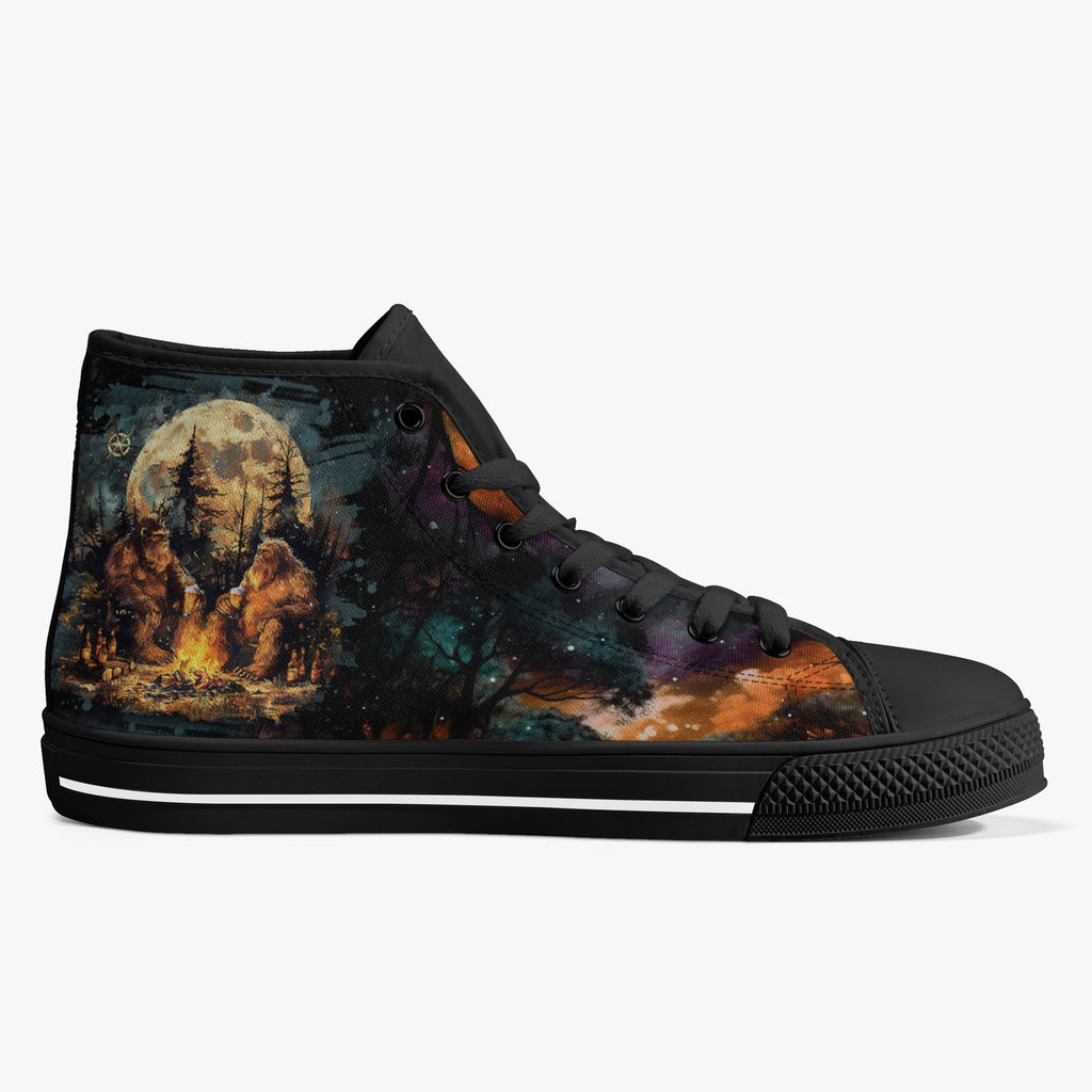 MAKING MEMORIES ONE CAMPFIRE AT A TIME BIGFOOT HIGH TOP CANVAS SHOES - TLNO2409245 jet