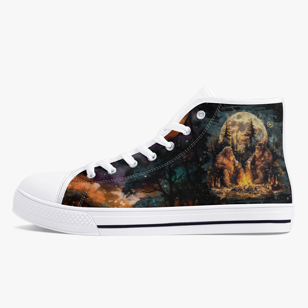 MAKING MEMORIES ONE CAMPFIRE AT A TIME BIGFOOT HIGH TOP CANVAS SHOES - TLNO2409245 jet