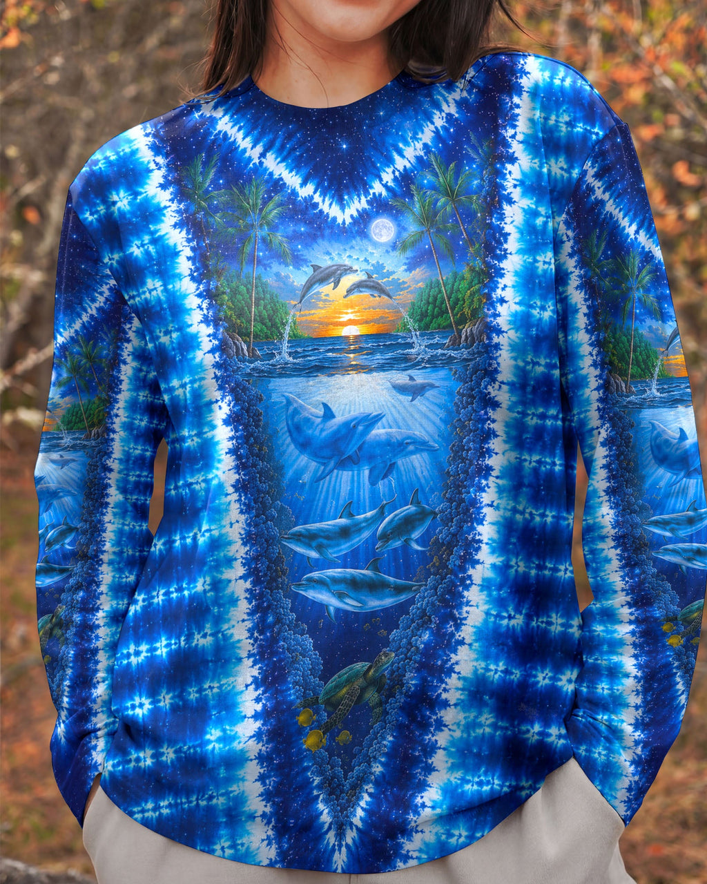DOLPHIN PARADISE OCEAN BURST ALL OVER PRINT- KMTM0907261