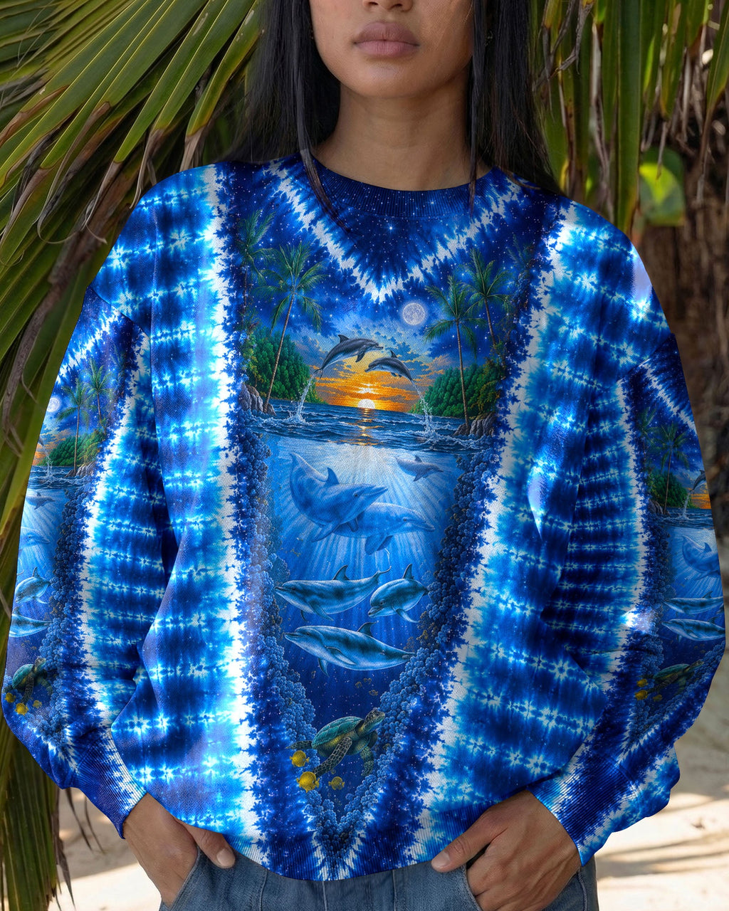 DOLPHIN PARADISE OCEAN BURST ALL OVER PRINT- KMTM0907261