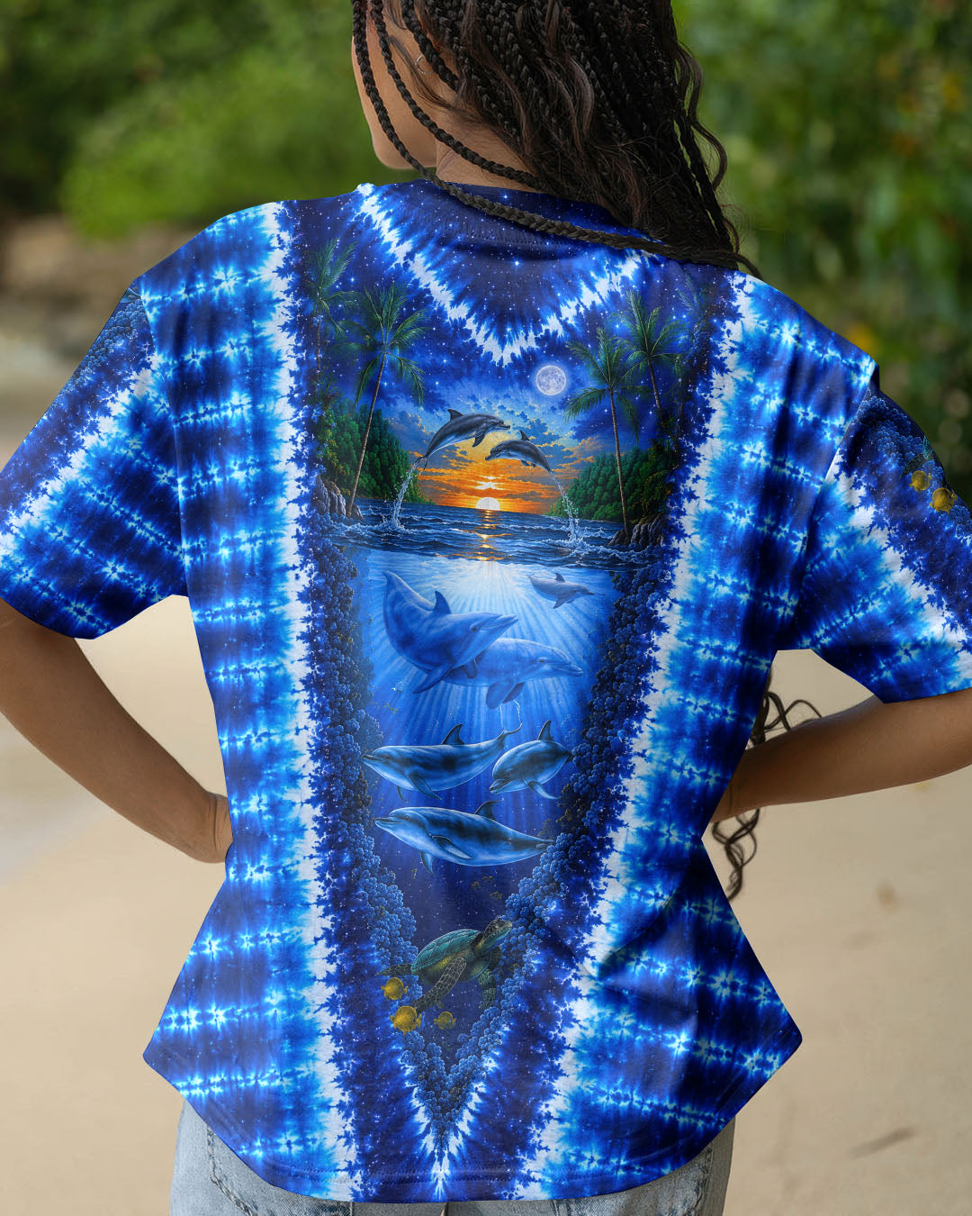 DOLPHIN PARADISE OCEAN BURST ALL OVER PRINT- KMTM0907261