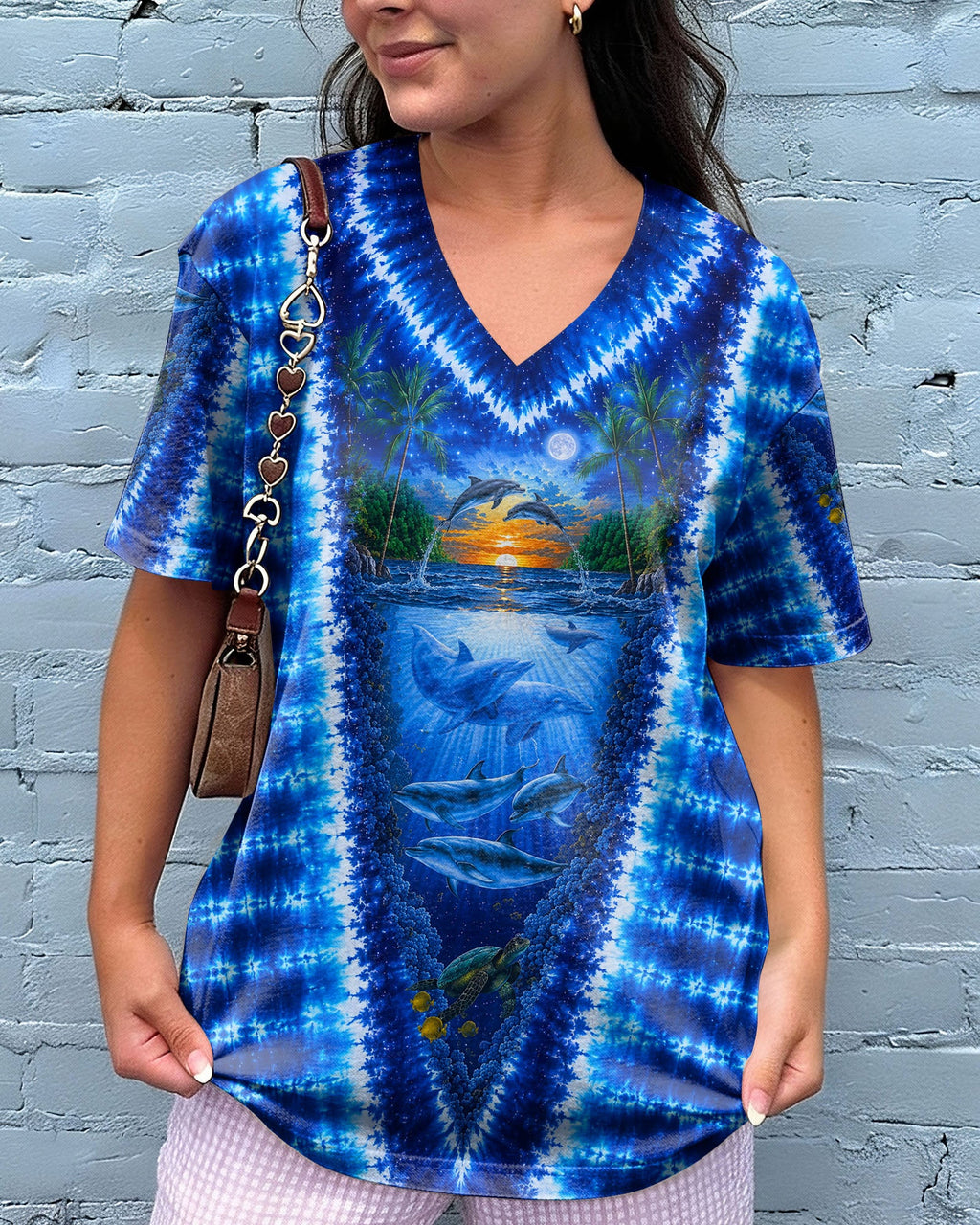 DOLPHIN PARADISE OCEAN BURST ALL OVER PRINT- KMTM0907261