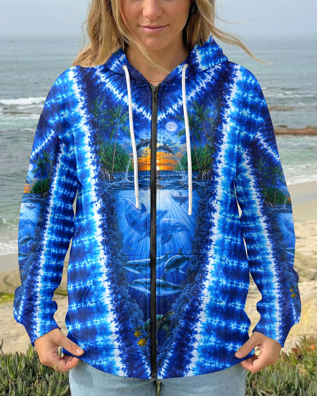 DOLPHIN PARADISE OCEAN BURST ALL OVER PRINT- KMTM0907261