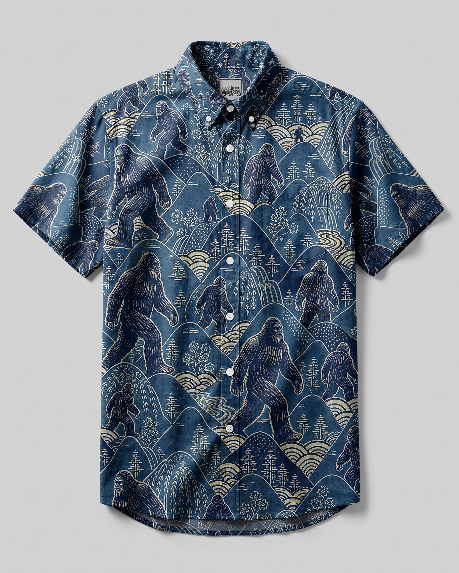 BIGFOOT BLUE MOUNTAIN BUTTON-DOWN COLLAR SHIRT - KMTM1606264