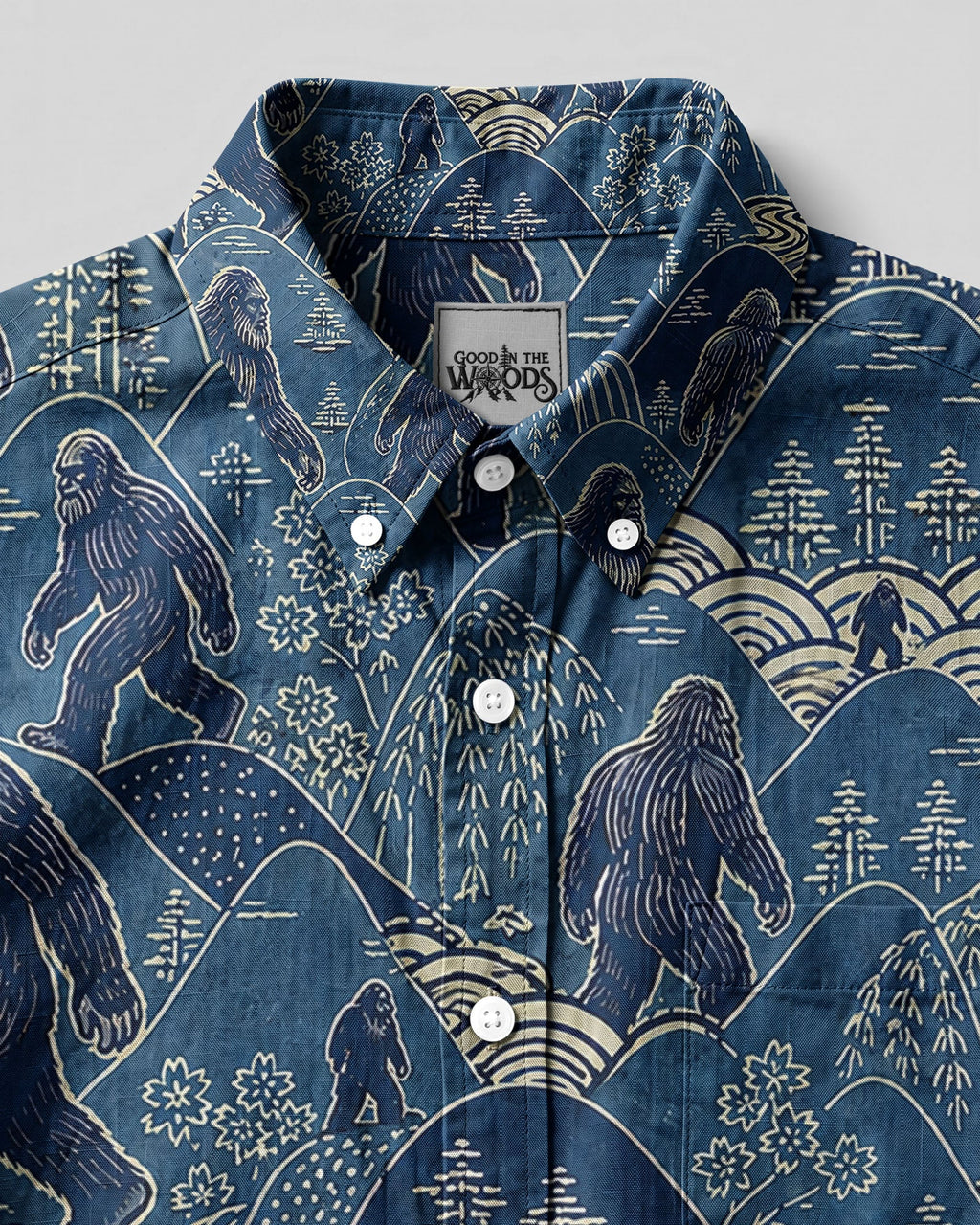 BIGFOOT BLUE MOUNTAIN BUTTON-DOWN COLLAR SHIRT - KMTM1606264