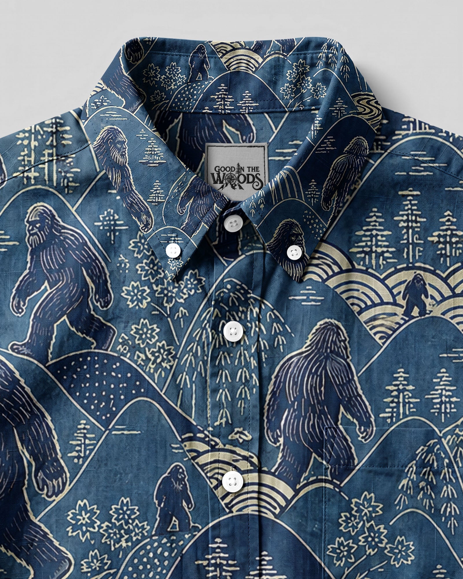 BIGFOOT BLUE MOUNTAIN BUTTON-DOWN COLLAR SHIRT - KMTM1606264