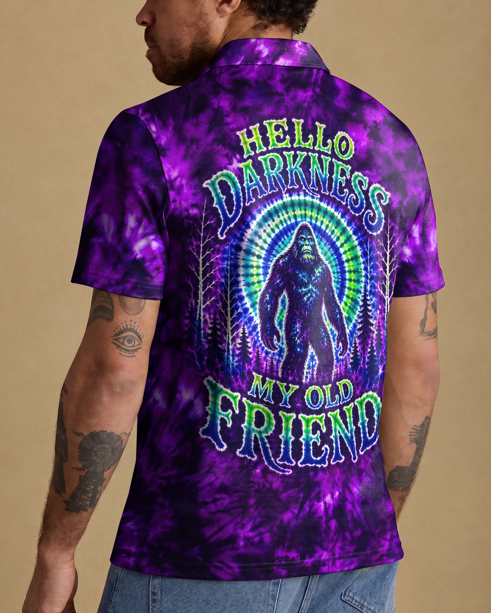 HELLO DARKNESS MY OLD FRIEND BIGFOOT ALL OVER PRINT - RI1107261