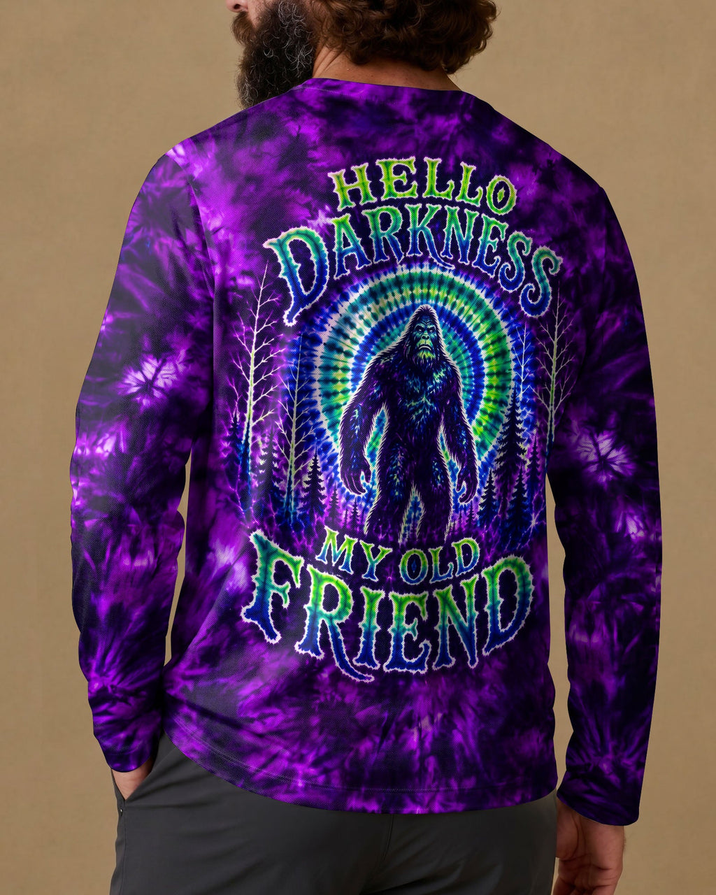 HELLO DARKNESS MY OLD FRIEND BIGFOOT ALL OVER PRINT - RI1107261