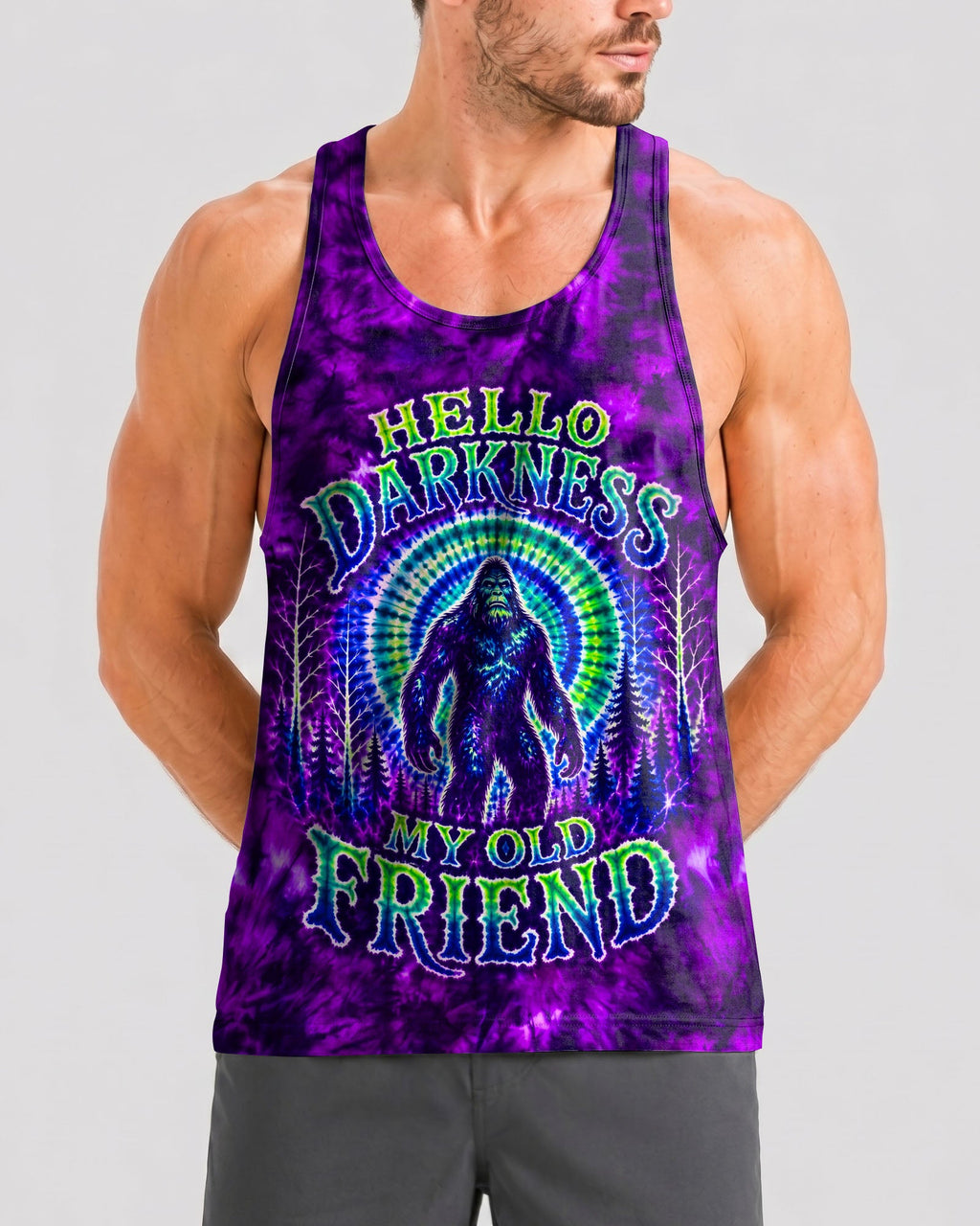 HELLO DARKNESS MY OLD FRIEND BIGFOOT ALL OVER PRINT - RI1107261
