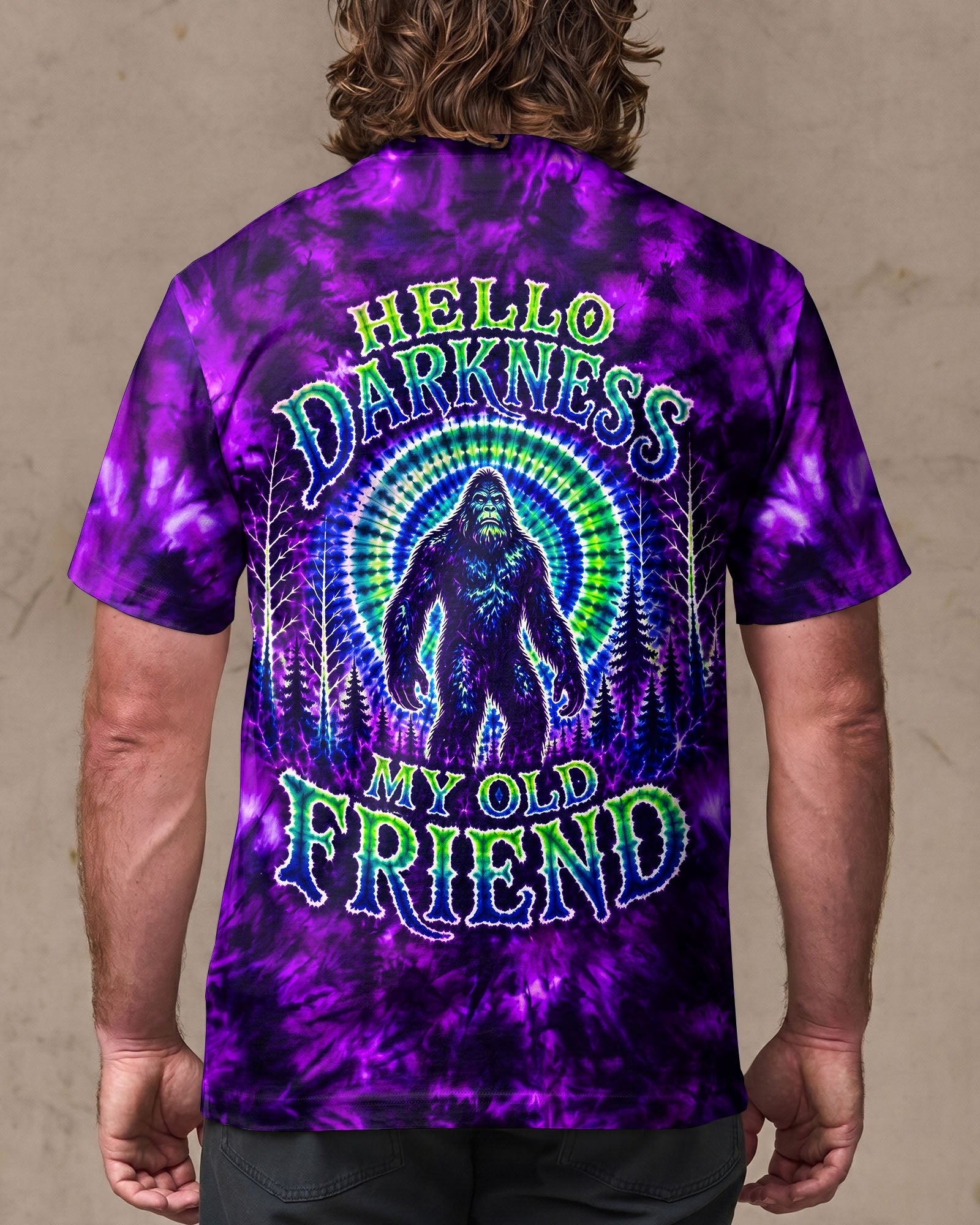 HELLO DARKNESS MY OLD FRIEND BIGFOOT ALL OVER PRINT - RI1107261