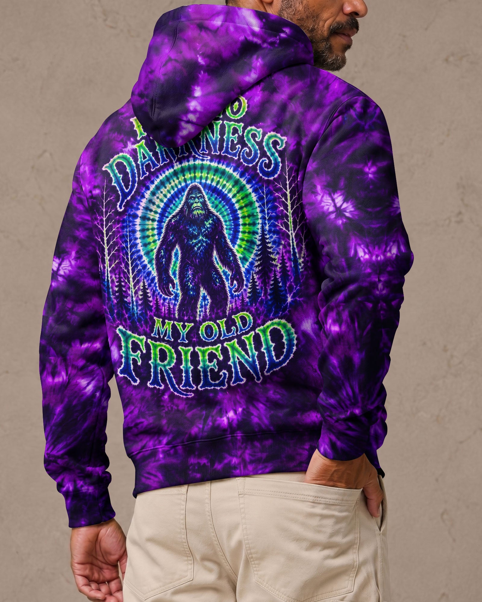 HELLO DARKNESS MY OLD FRIEND BIGFOOT ALL OVER PRINT - RI1107261