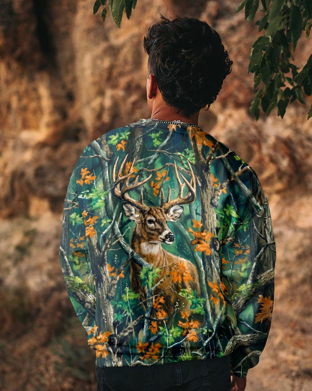 WHITETAIL DEER WOODLAND CAMO ALL OVER PRINT - RI1205263