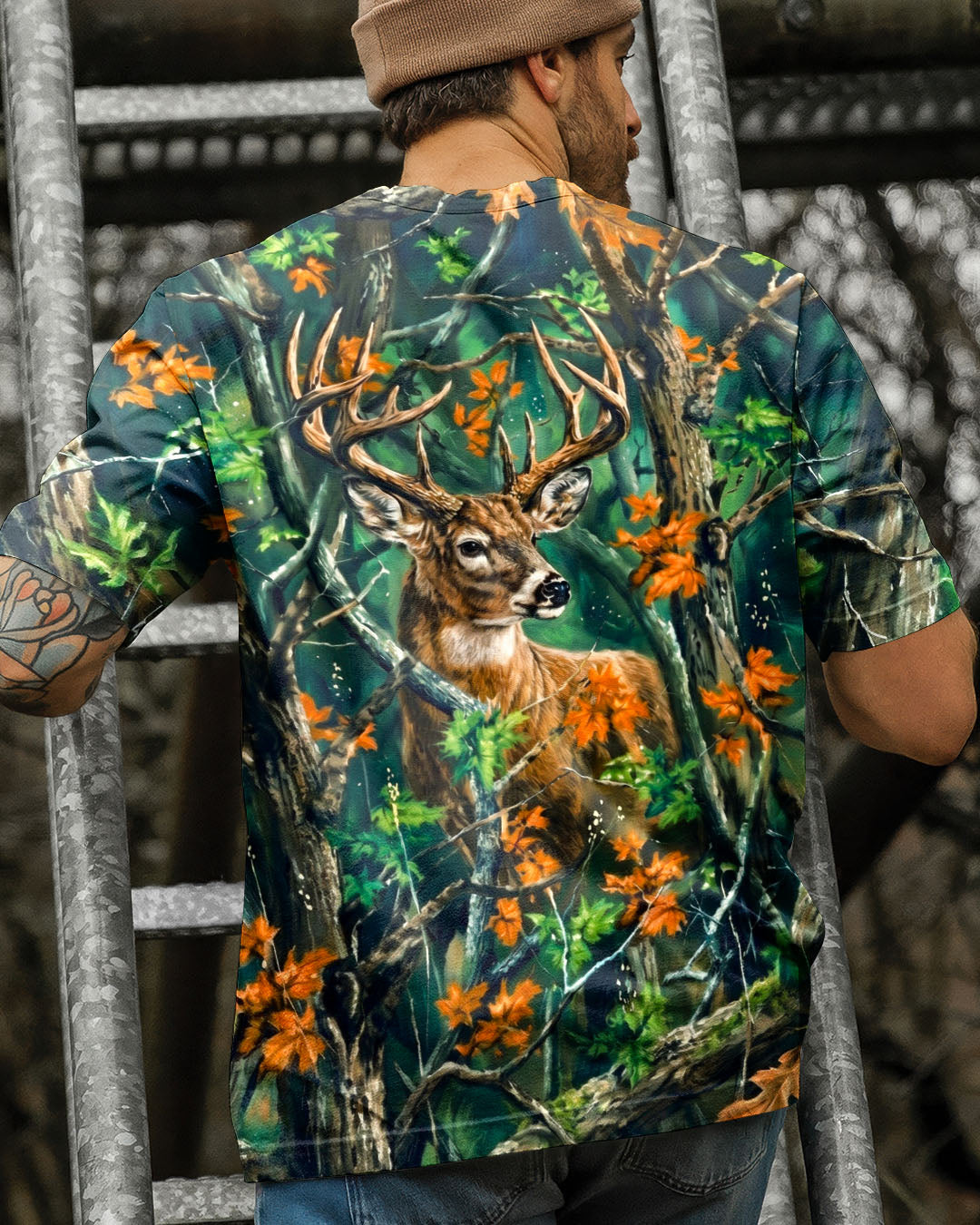 WHITETAIL DEER WOODLAND CAMO ALL OVER PRINT - RI1205263