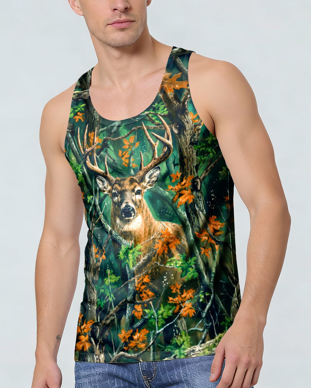 WHITETAIL DEER WOODLAND CAMO ALL OVER PRINT - RI1205263