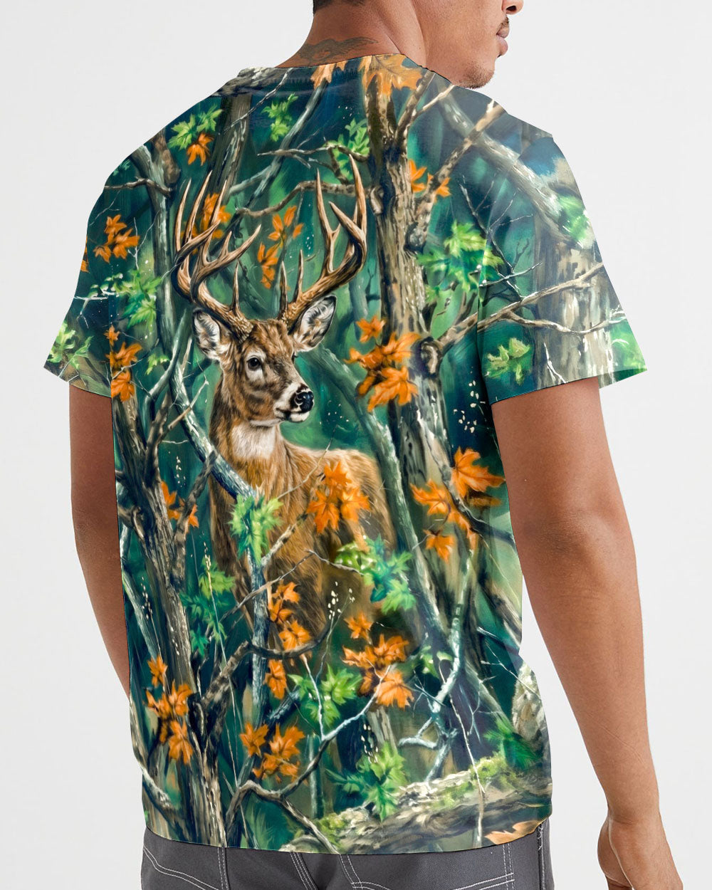 WHITETAIL DEER WOODLAND CAMO ALL OVER PRINT - RI1205263