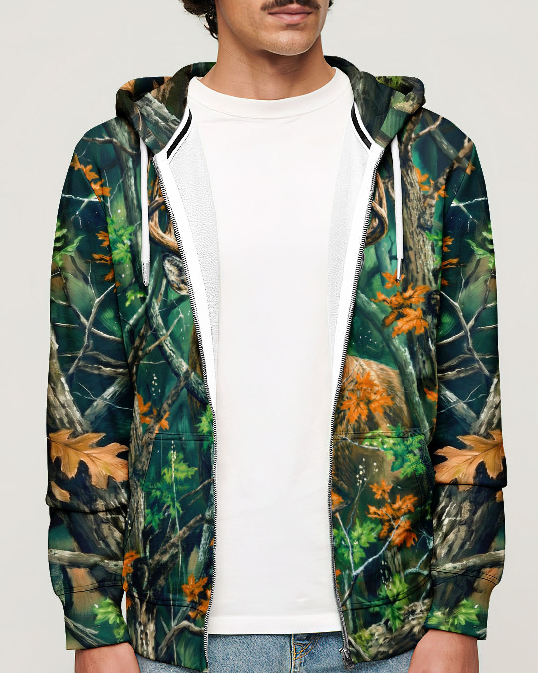 WHITETAIL DEER WOODLAND CAMO ALL OVER PRINT - RI1205263