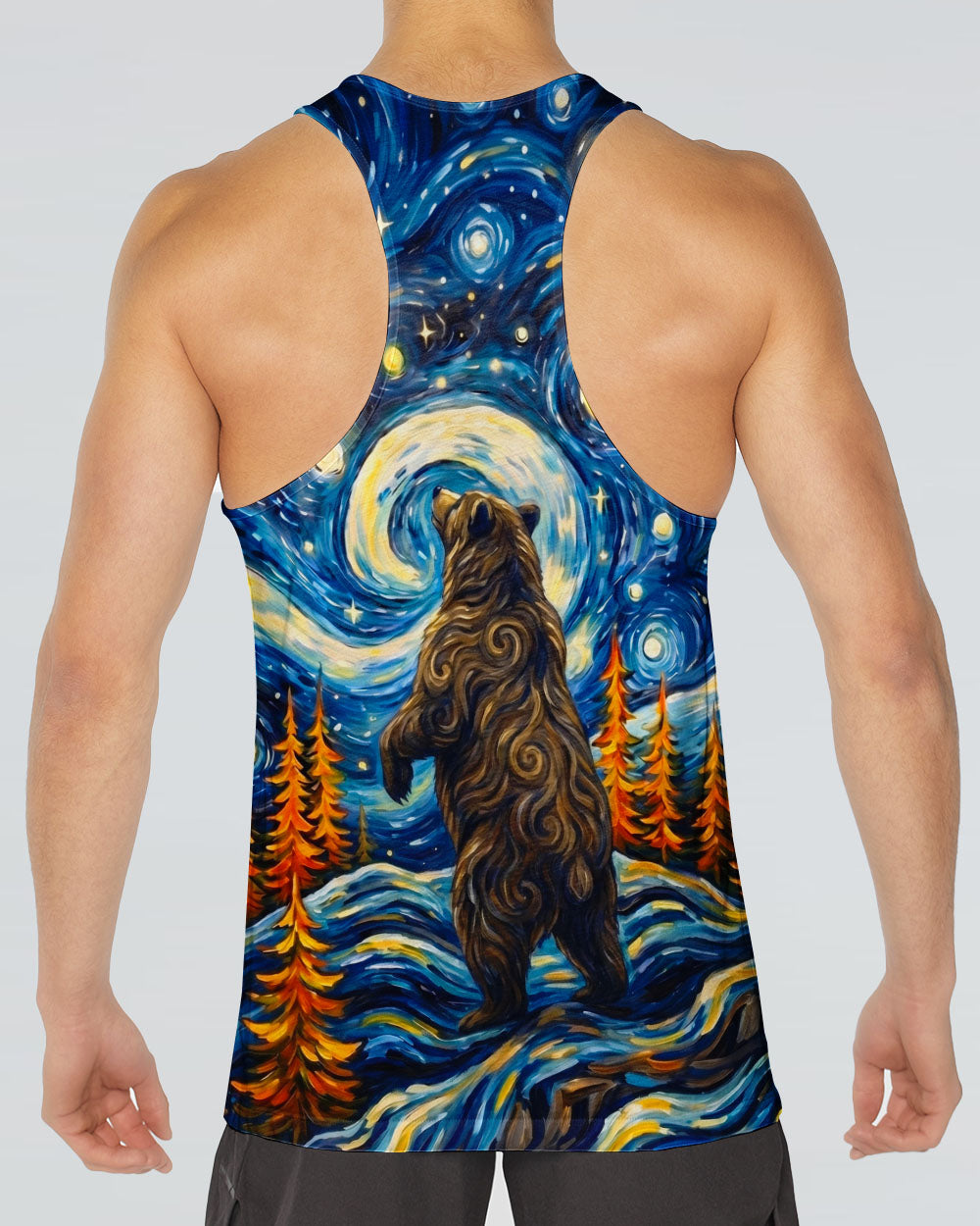 STARRY NIGHT FOREST BEAR ALL OVER PRINT - RI1205264