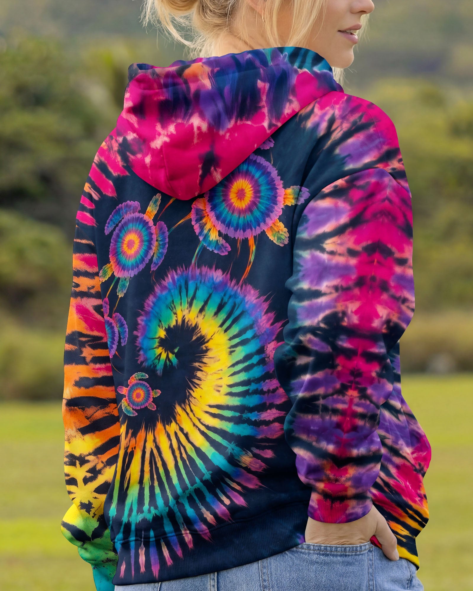 RAINBOW SEA TURTLE SPIRAL ALL OVER PRINT - RI1407262
