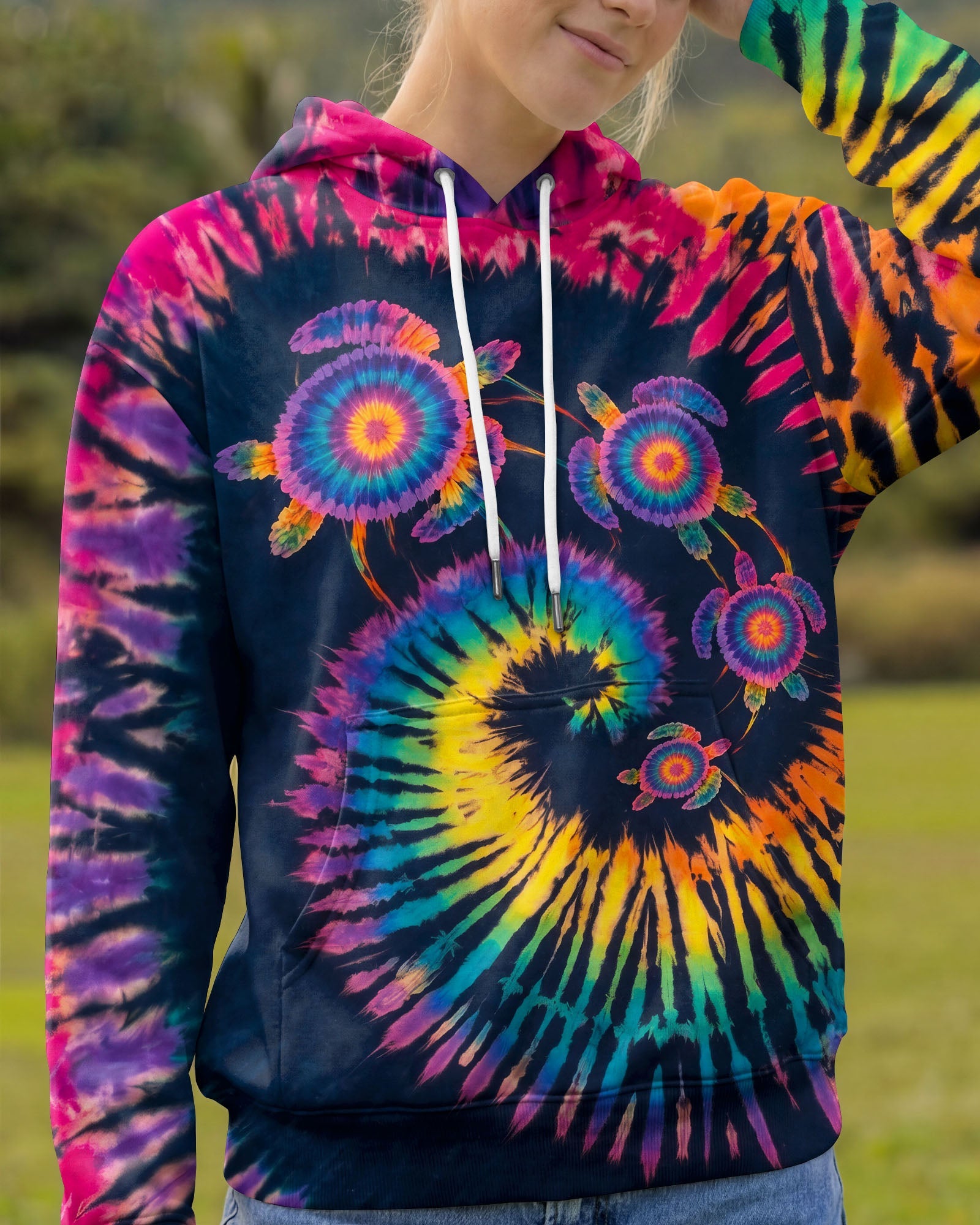 RAINBOW SEA TURTLE SPIRAL ALL OVER PRINT - RI1407262