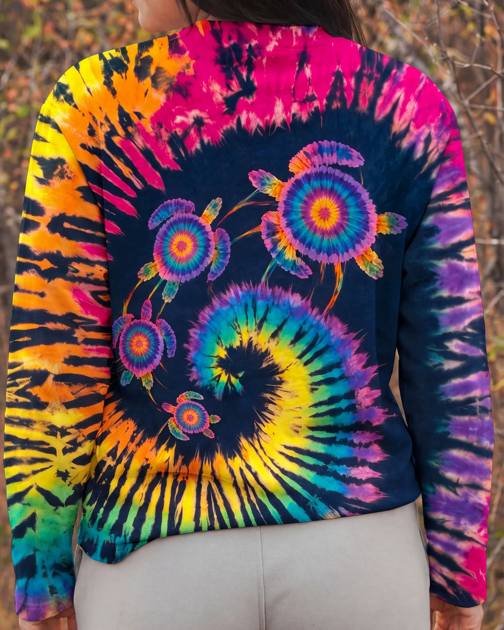 RAINBOW SEA TURTLE SPIRAL ALL OVER PRINT - RI1407262