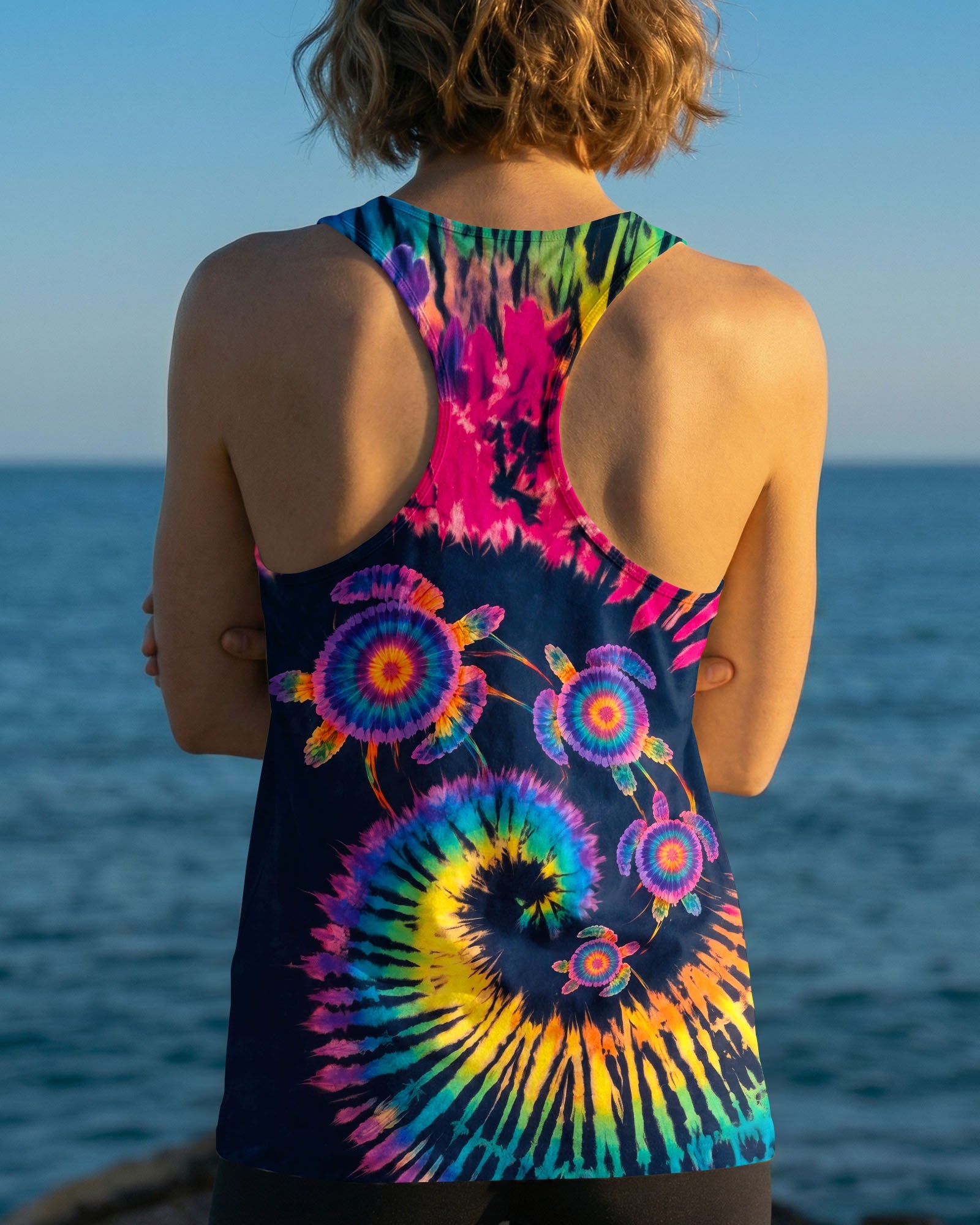 RAINBOW SEA TURTLE SPIRAL ALL OVER PRINT - RI1407262