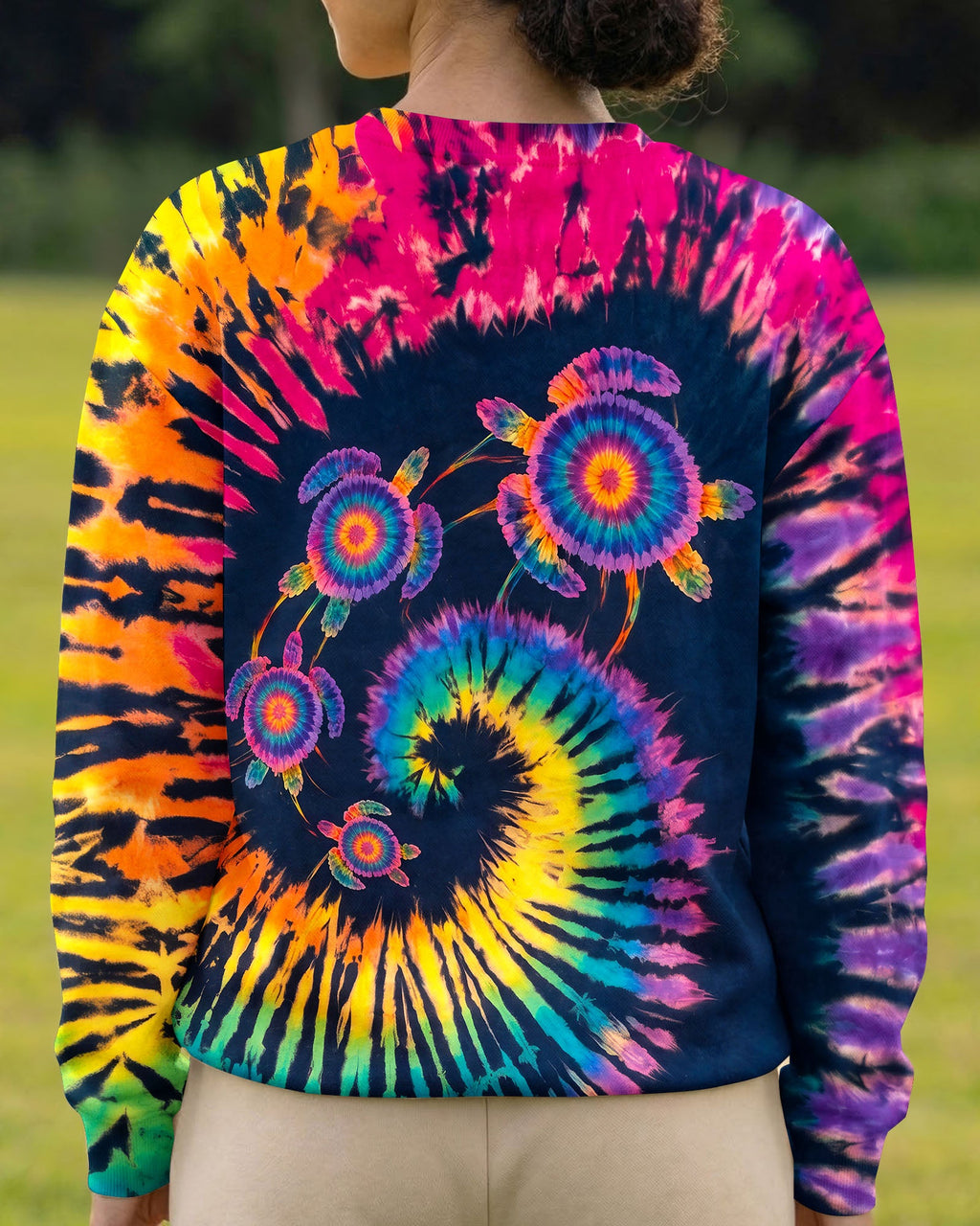 RAINBOW SEA TURTLE SPIRAL ALL OVER PRINT - RI1407262