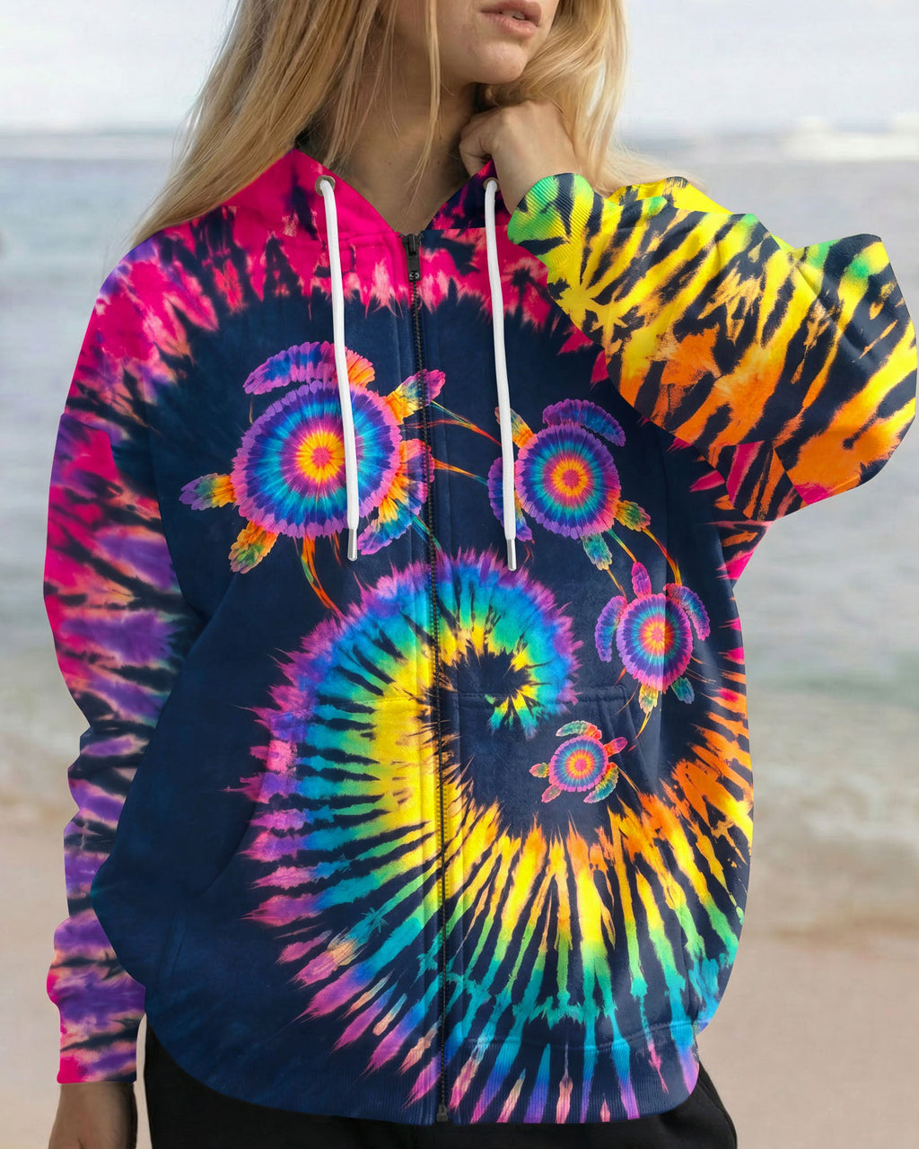RAINBOW SEA TURTLE SPIRAL ALL OVER PRINT - RI1407262