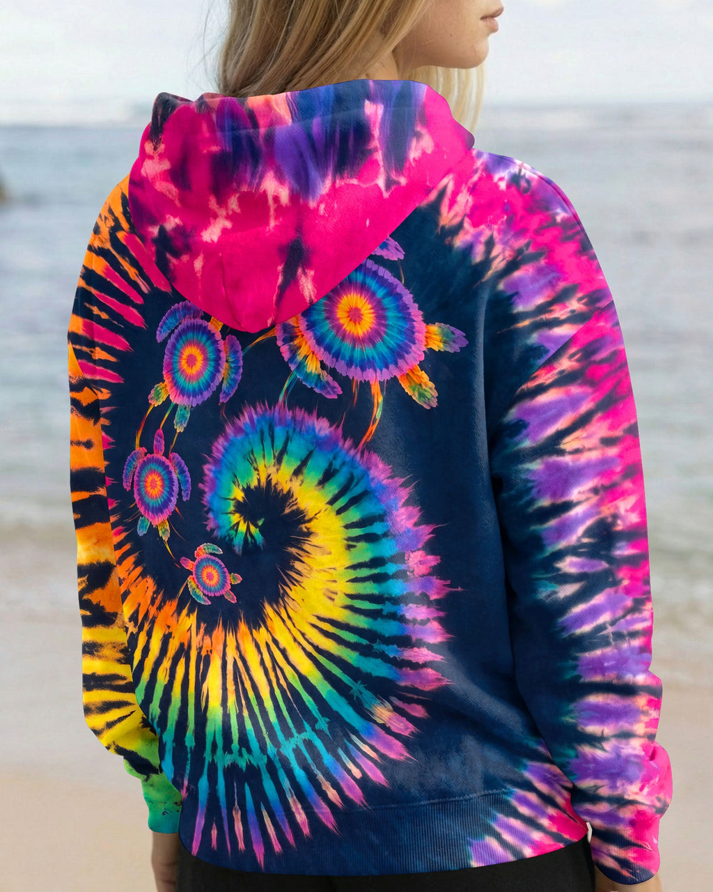 RAINBOW SEA TURTLE SPIRAL ALL OVER PRINT - RI1407262