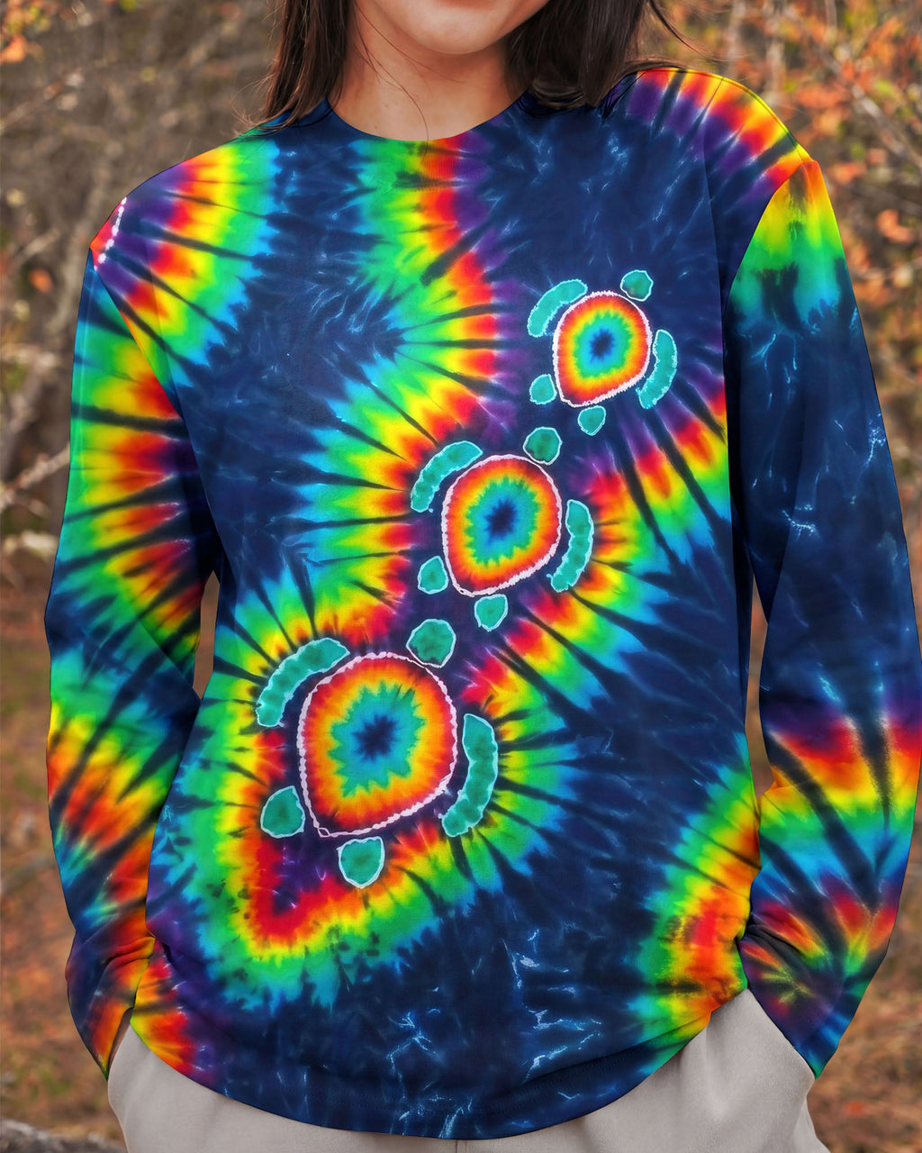 PSYCHEDELIC RAINBOW SEA TURTLES ALL OVER PRINT - RITD1006262