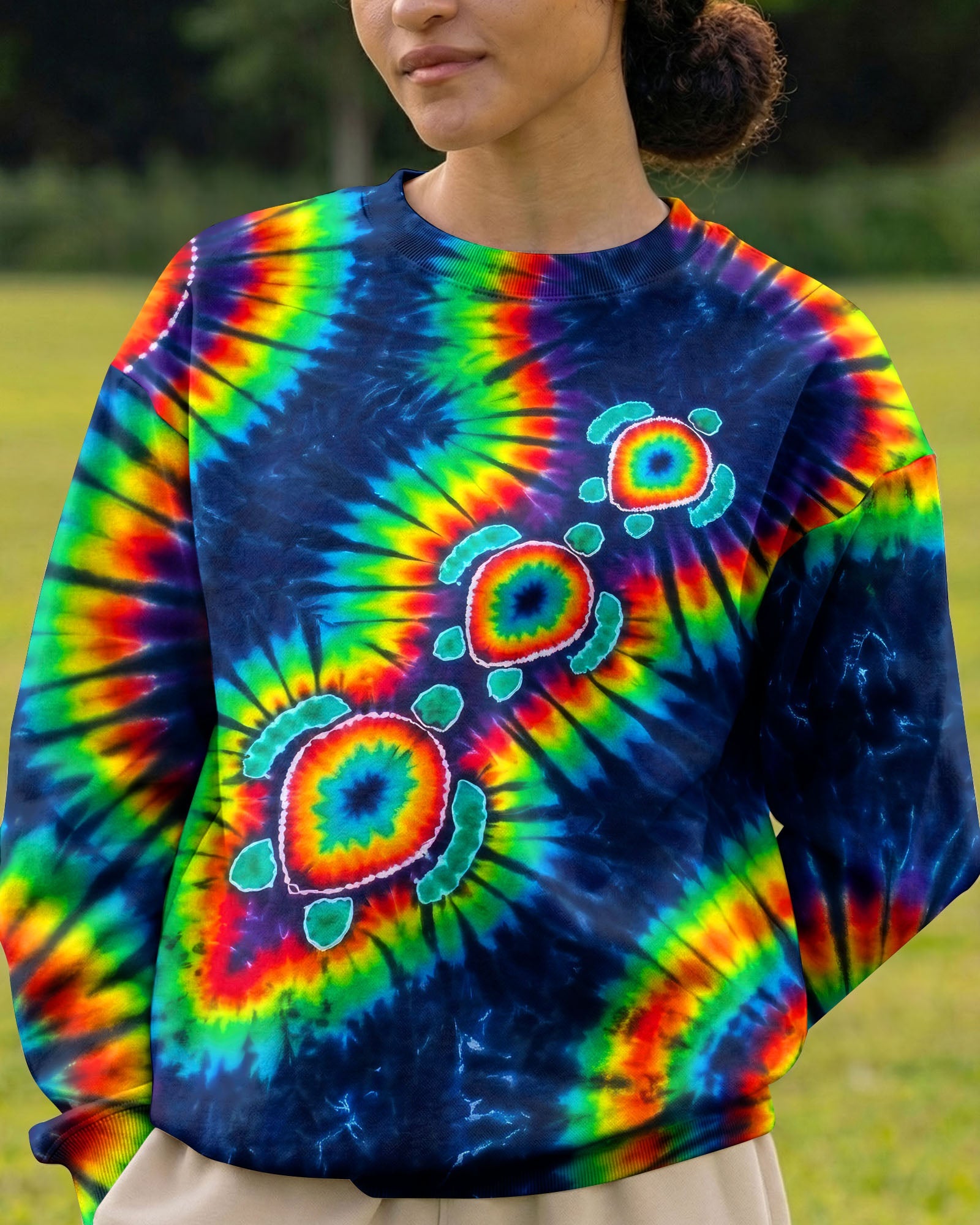 PSYCHEDELIC RAINBOW SEA TURTLES ALL OVER PRINT - RITD1006262