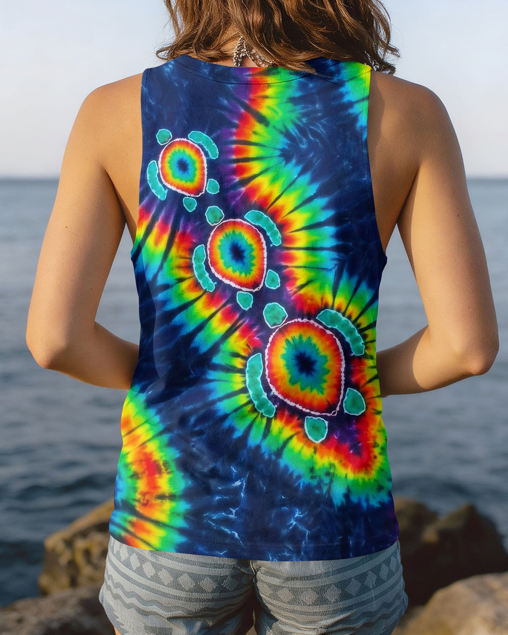 PSYCHEDELIC RAINBOW SEA TURTLES ALL OVER PRINT - RITD1006262