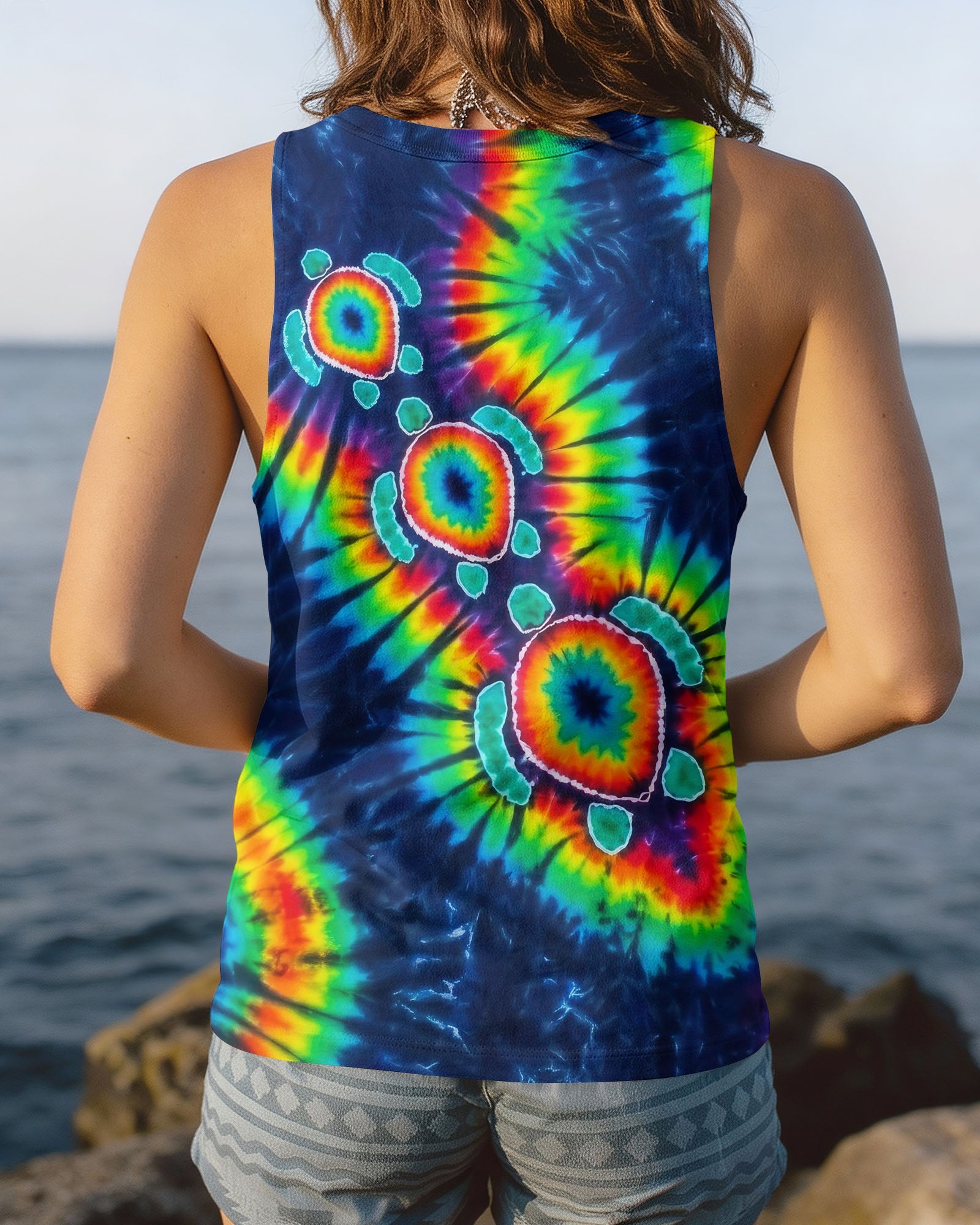PSYCHEDELIC RAINBOW SEA TURTLES ALL OVER PRINT - RITD1006262
