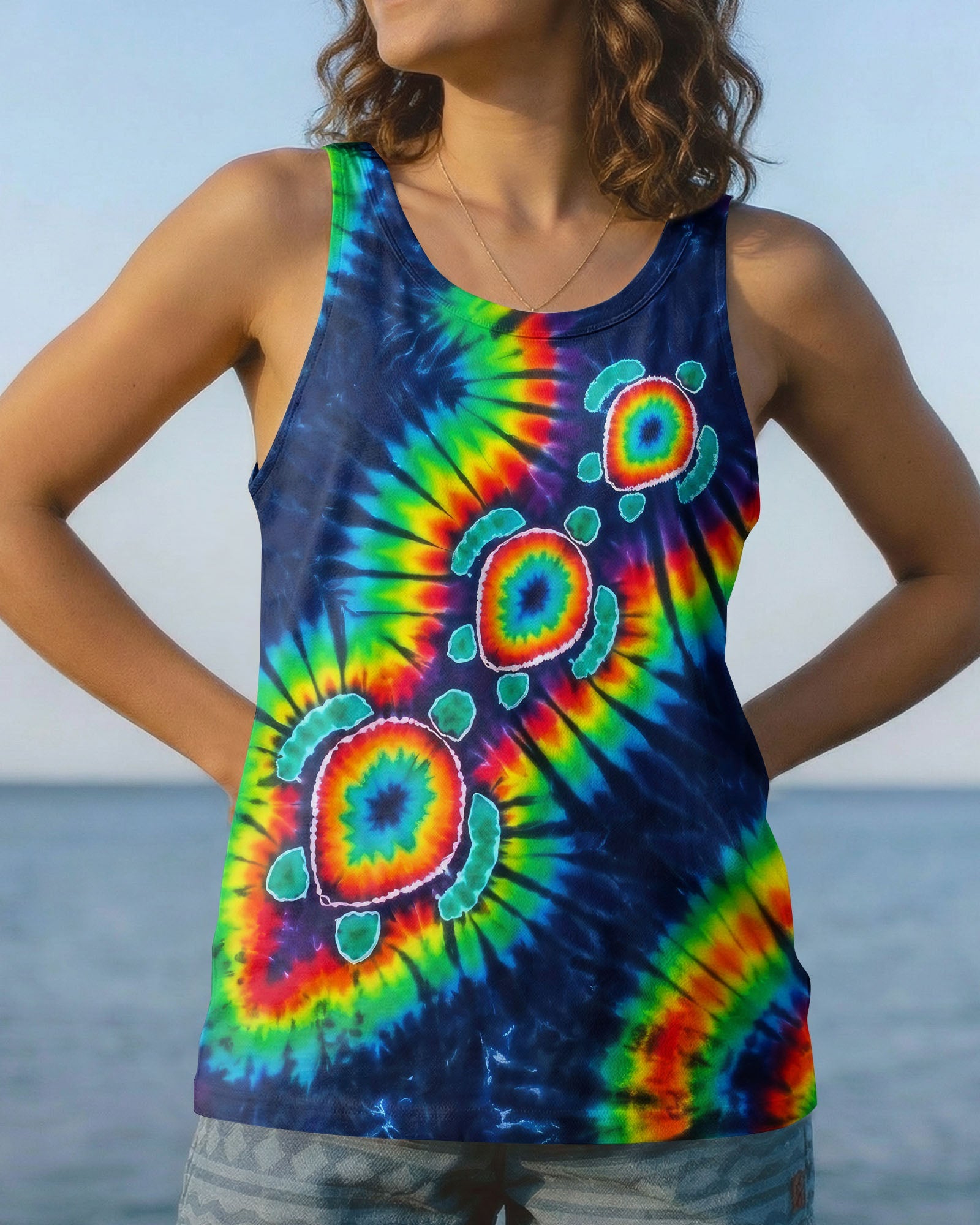 PSYCHEDELIC RAINBOW SEA TURTLES ALL OVER PRINT - RITD1006262