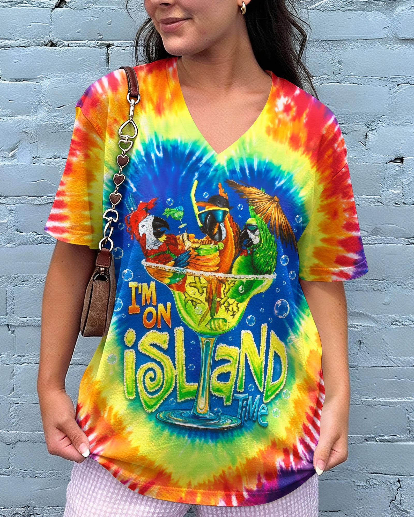 ISLAND TIME PARROT SWIRL ALL OVER PRINT - RI1006262