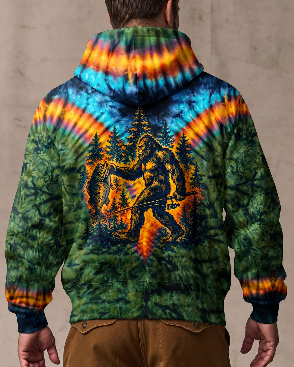 COLORFUL BIGFOOT FISHING ADVENTURE ALL OVER PRINT - RITD3006261