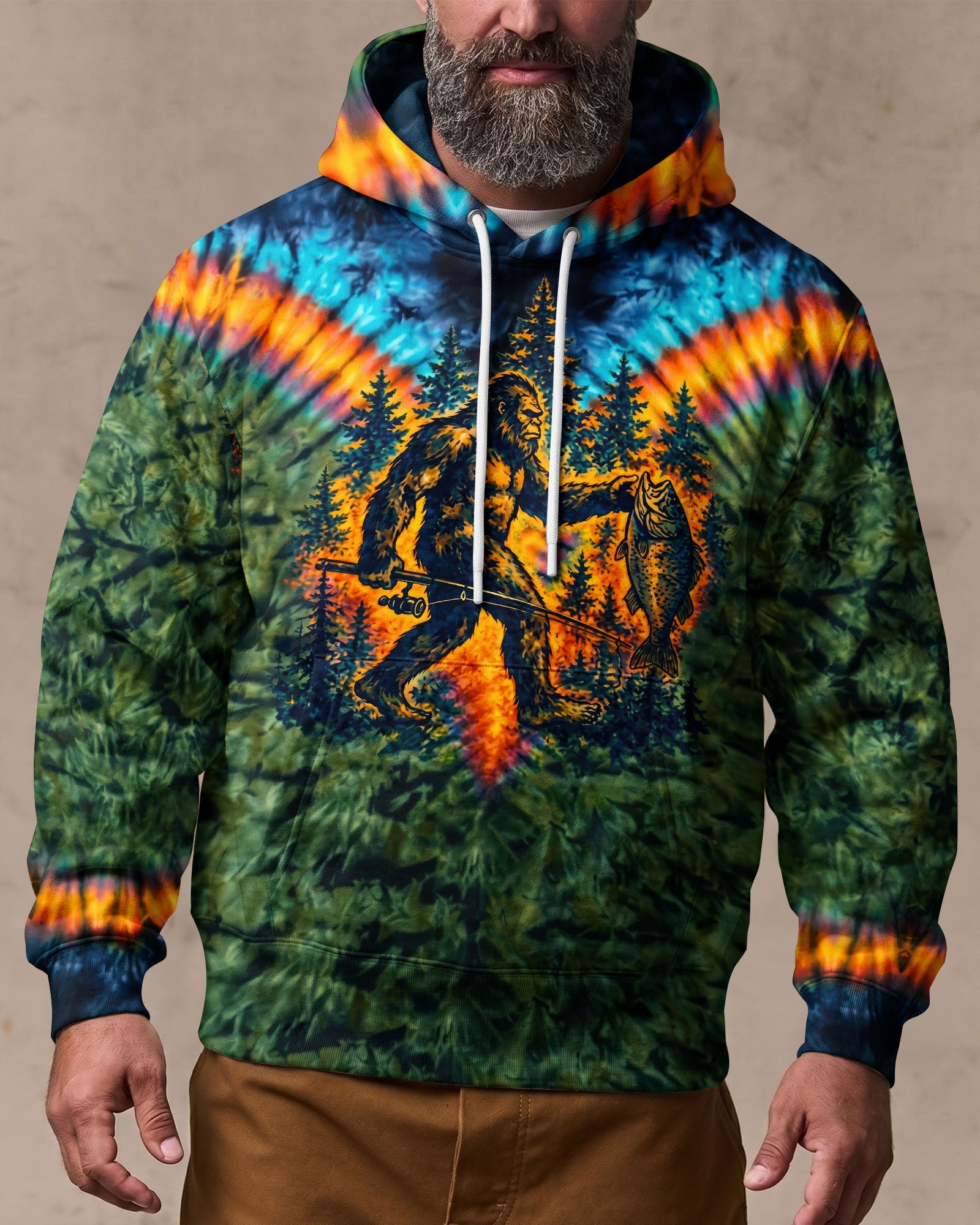 COLORFUL BIGFOOT FISHING ADVENTURE ALL OVER PRINT - RITD3006261