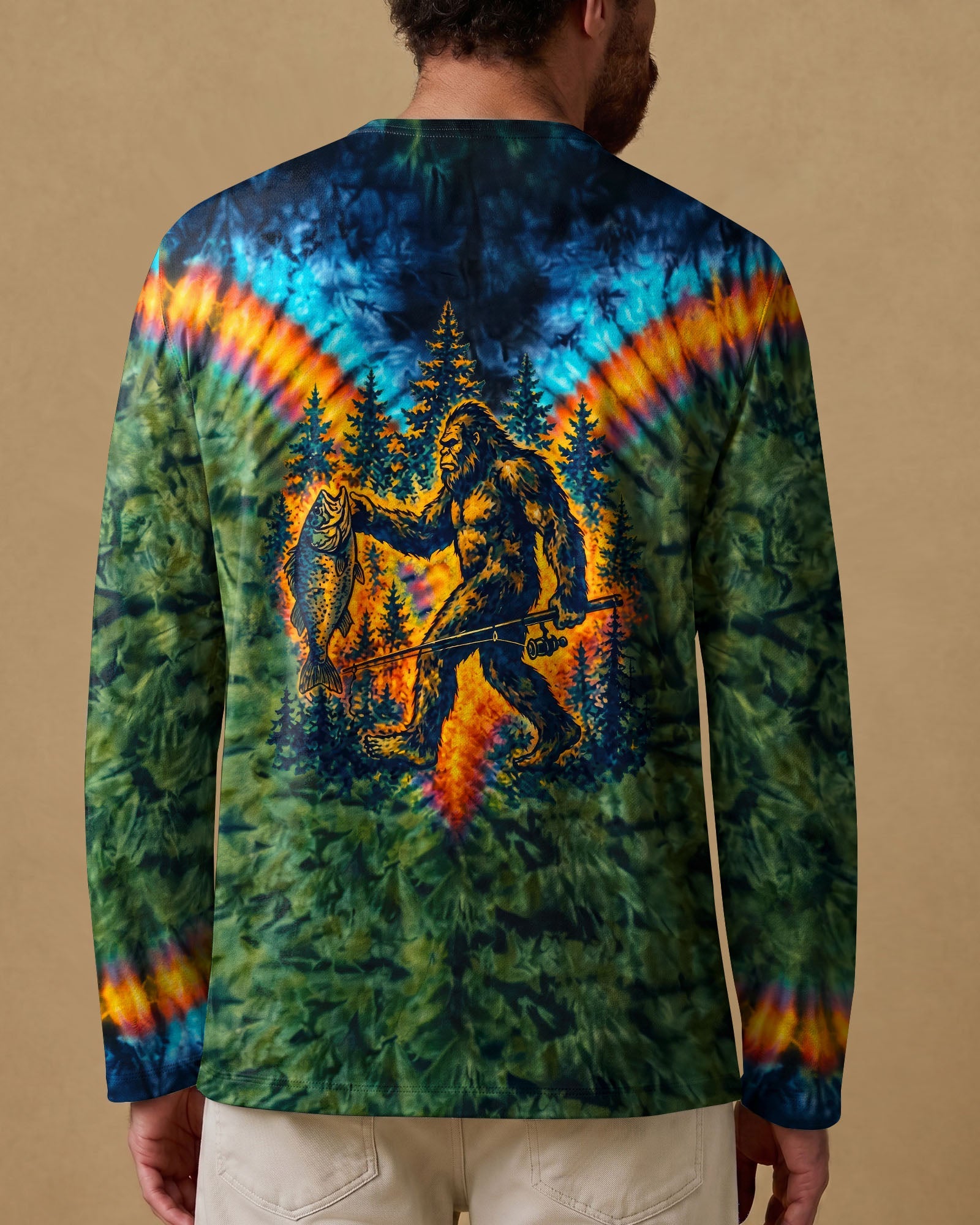 COLORFUL BIGFOOT FISHING ADVENTURE ALL OVER PRINT - RITD3006261