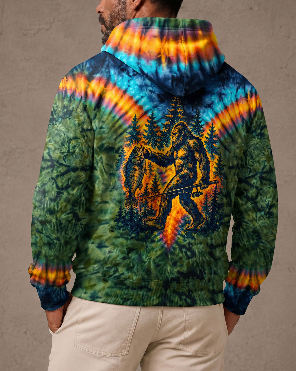 COLORFUL BIGFOOT FISHING ADVENTURE ALL OVER PRINT - RITD3006261