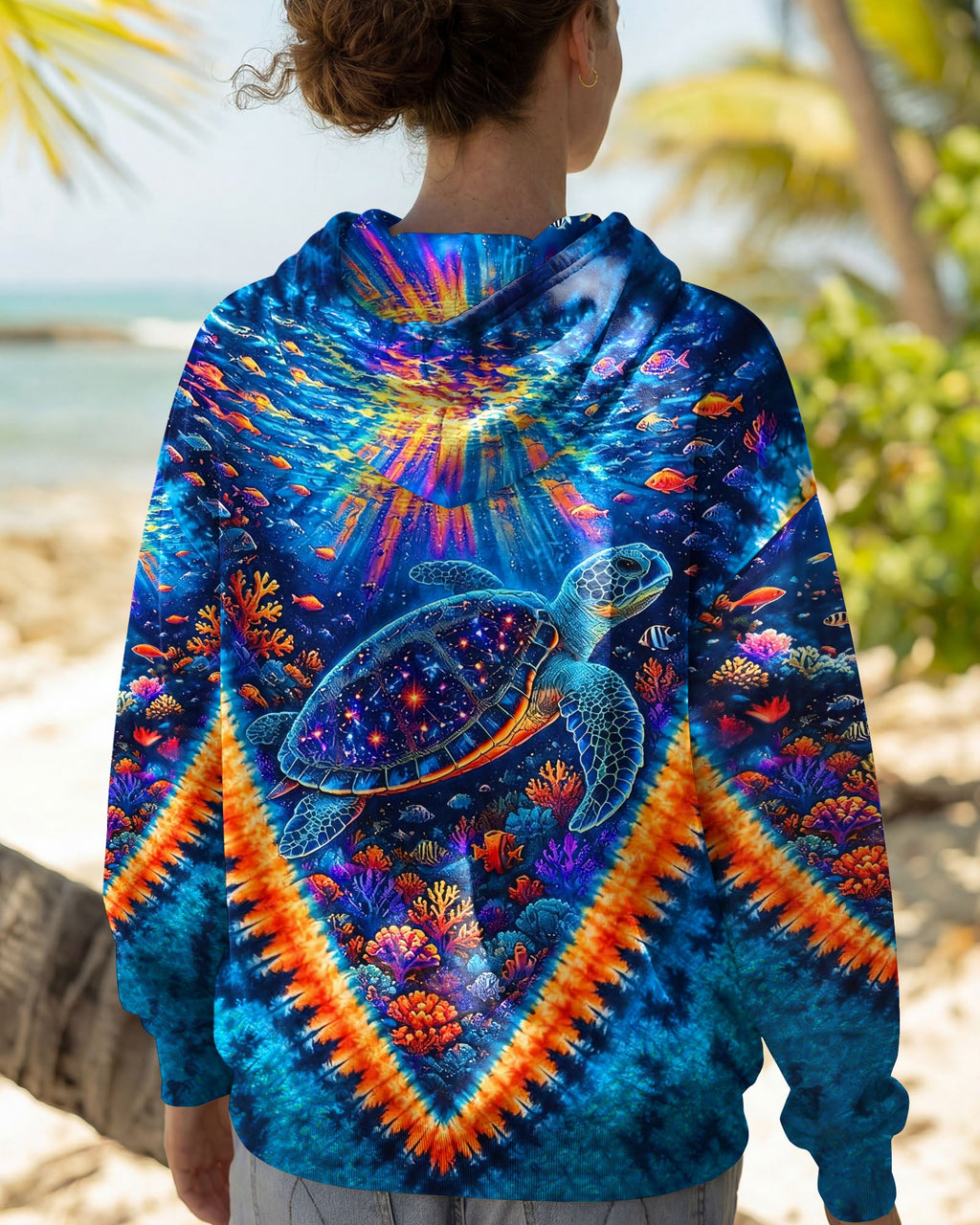 TURTLES UNDERSEA V PATTERN  ALL OVER PRINT - TLHG0306261