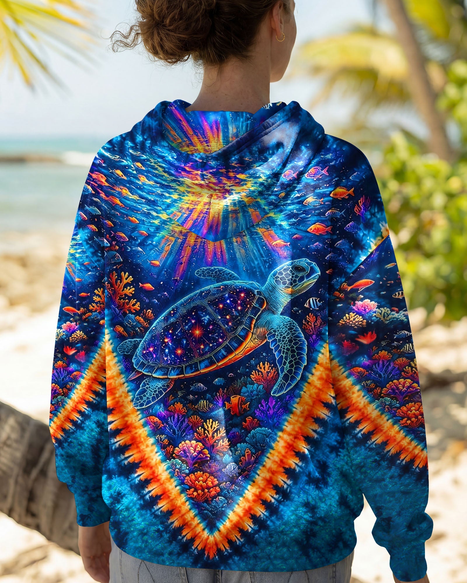 TURTLES UNDERSEA V PATTERN  ALL OVER PRINT - TLHG0306261