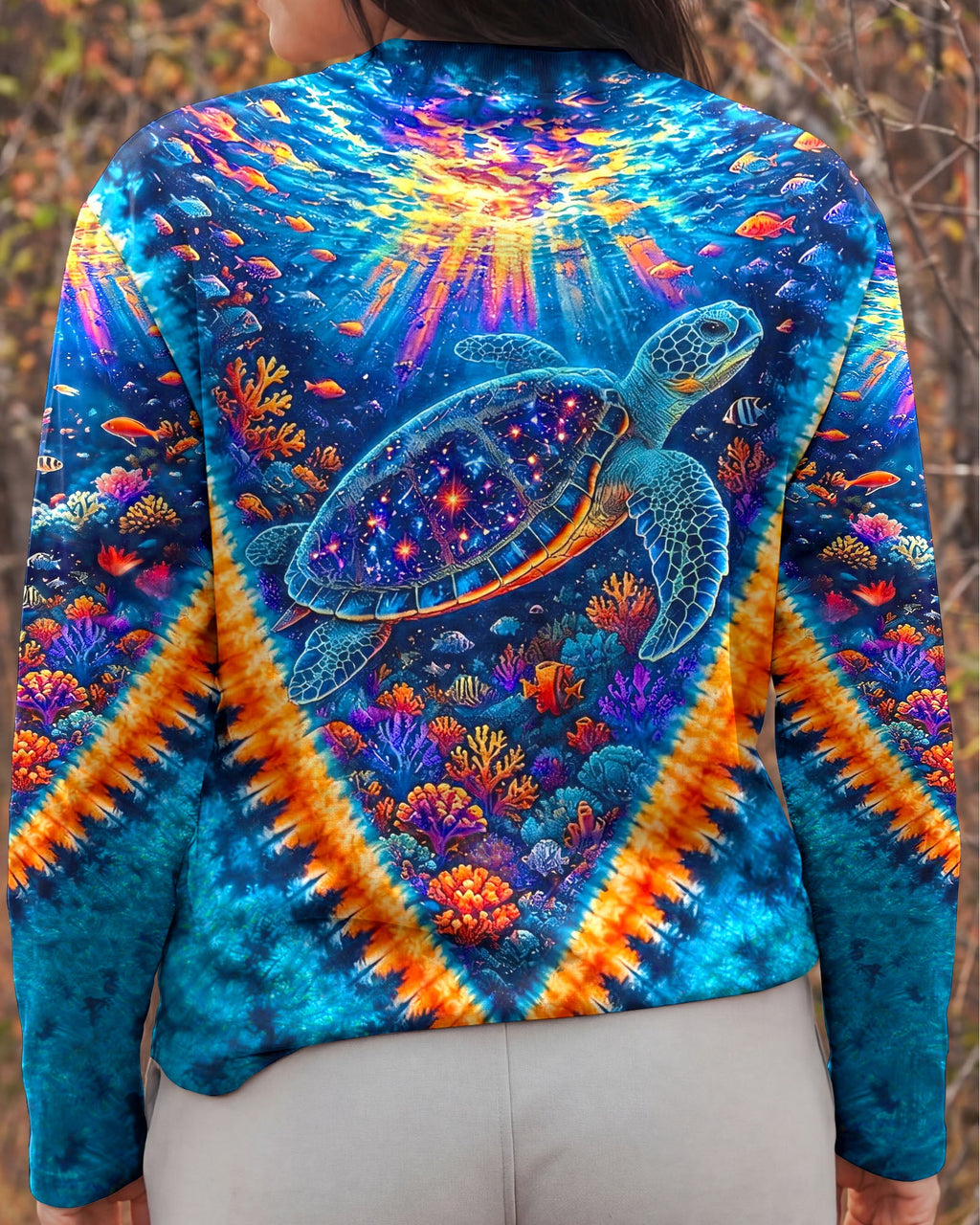 TURTLES UNDERSEA V PATTERN  ALL OVER PRINT - TLHG0306261