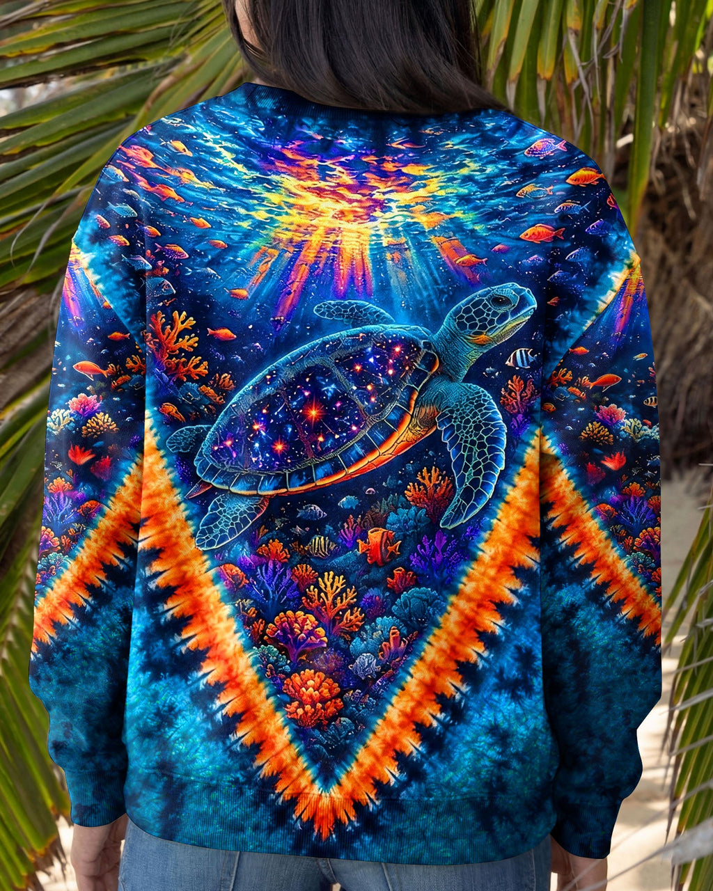 TURTLES UNDERSEA V PATTERN  ALL OVER PRINT - TLHG0306261
