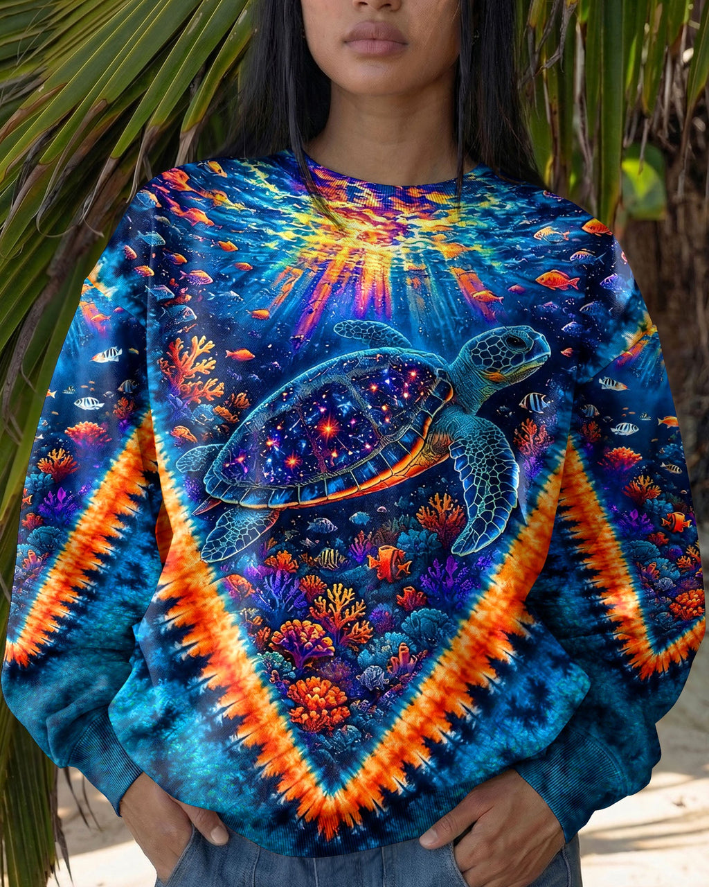 TURTLES UNDERSEA V PATTERN  ALL OVER PRINT - TLHG0306261